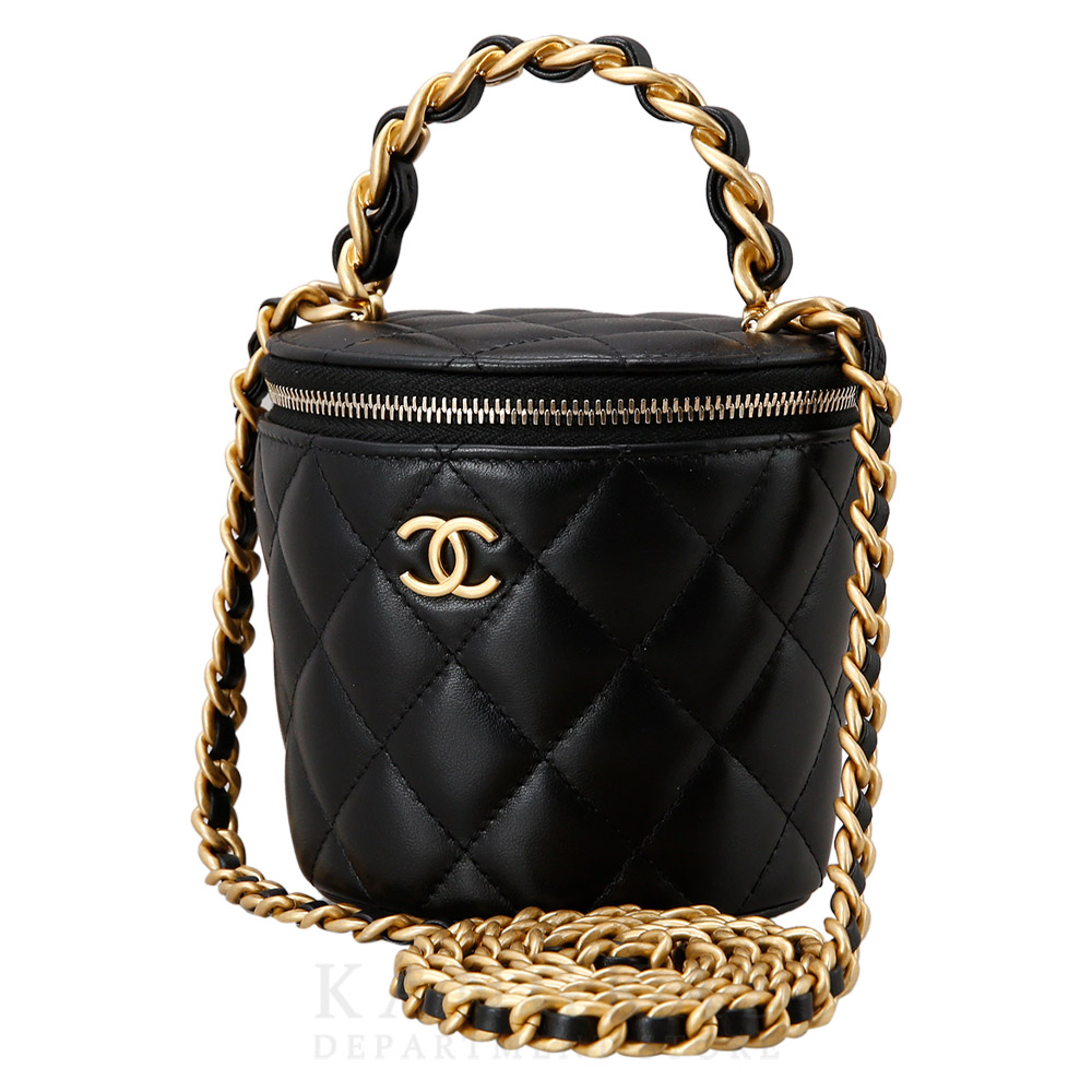 CHANEL(USED)샤넬 AP2873 코스메틱 원형 베니티 탑핸들