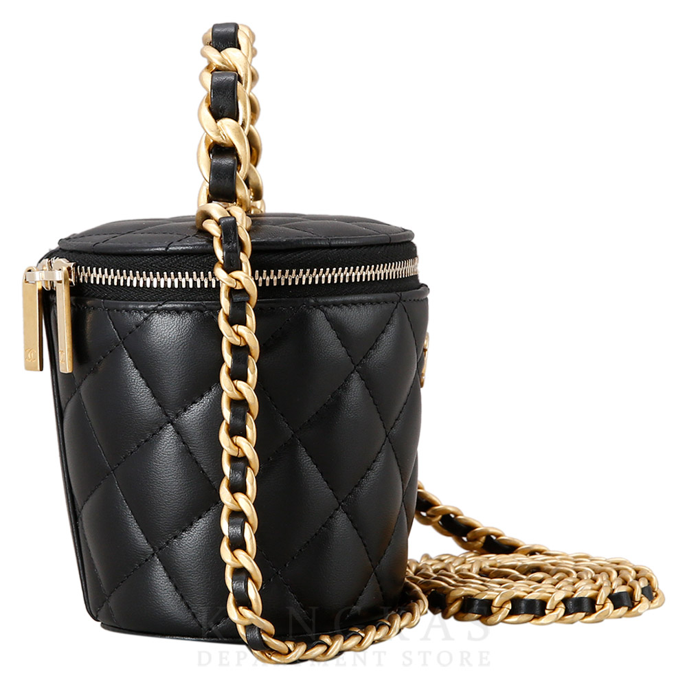 CHANEL(USED)샤넬 AP2873 코스메틱 원형 베니티 탑핸들