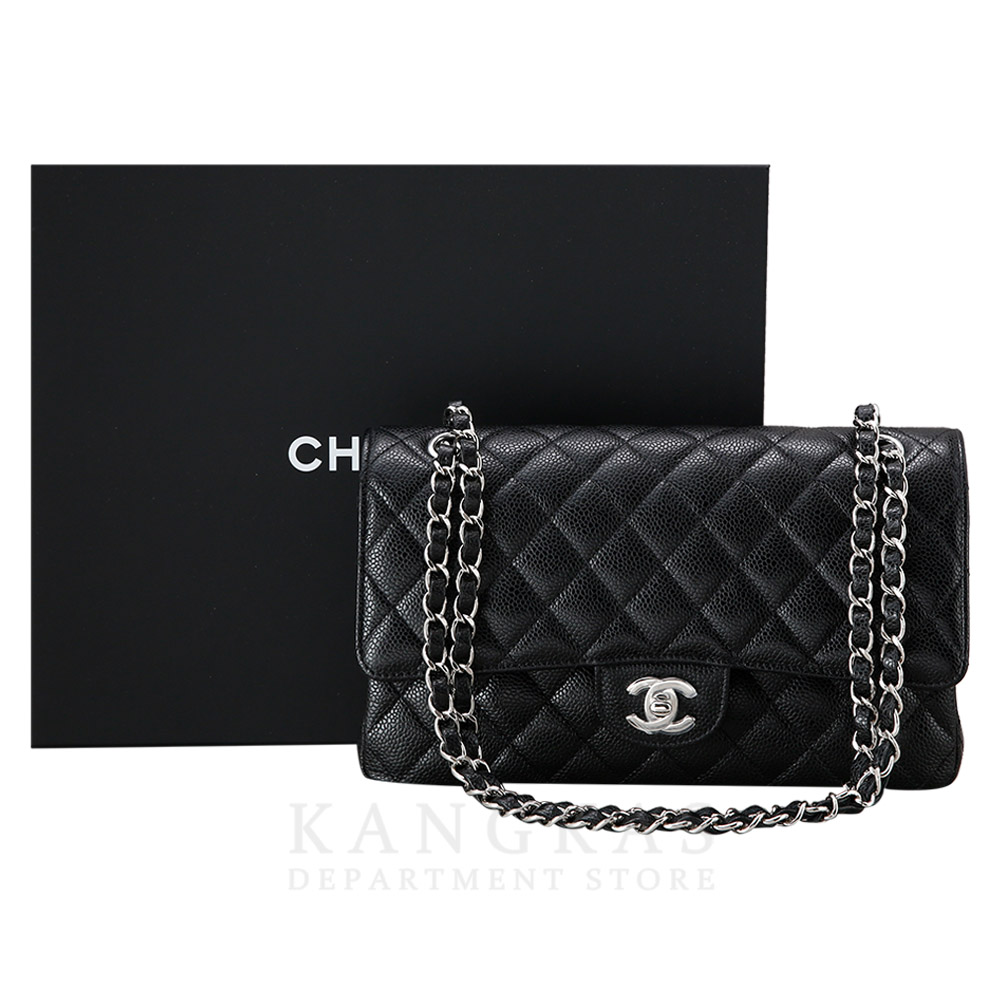 CHANEL(USED)샤넬 A01112 캐비어 클래식 미듐 플랩백