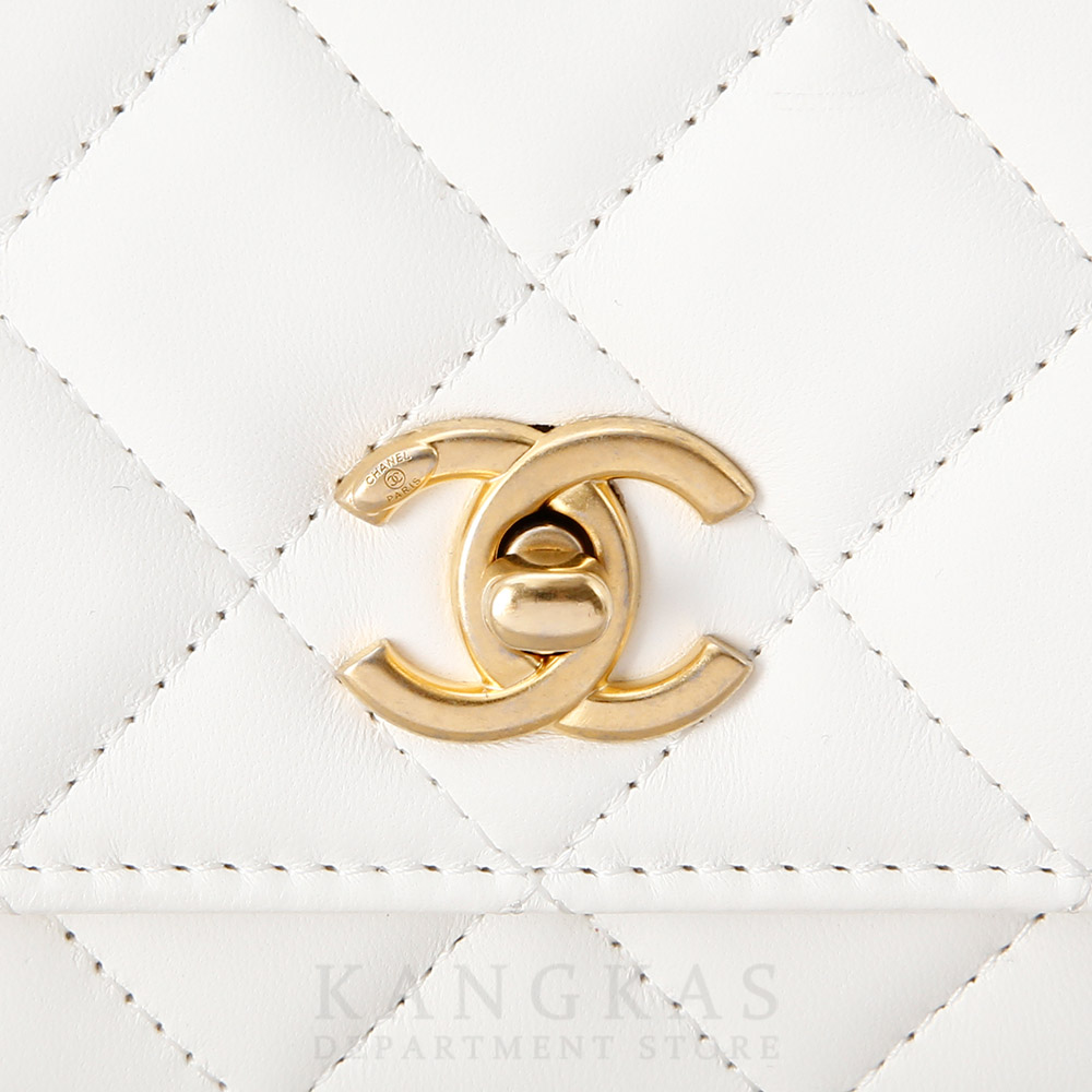 CHANEL(USED)샤넬 AP1450 램스킨 골든볼 WOC