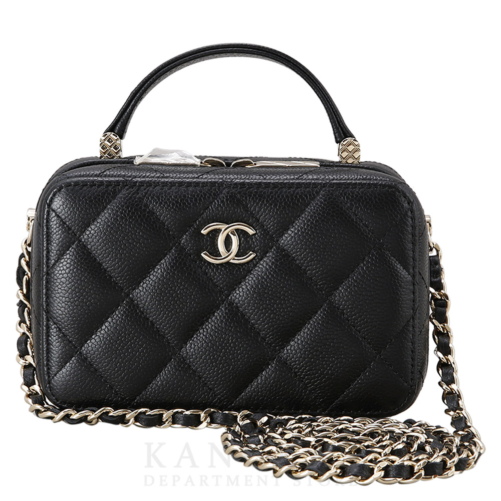 CHANEL(USED)샤넬 캐비어 베니티 탑핸들 미니 체인백