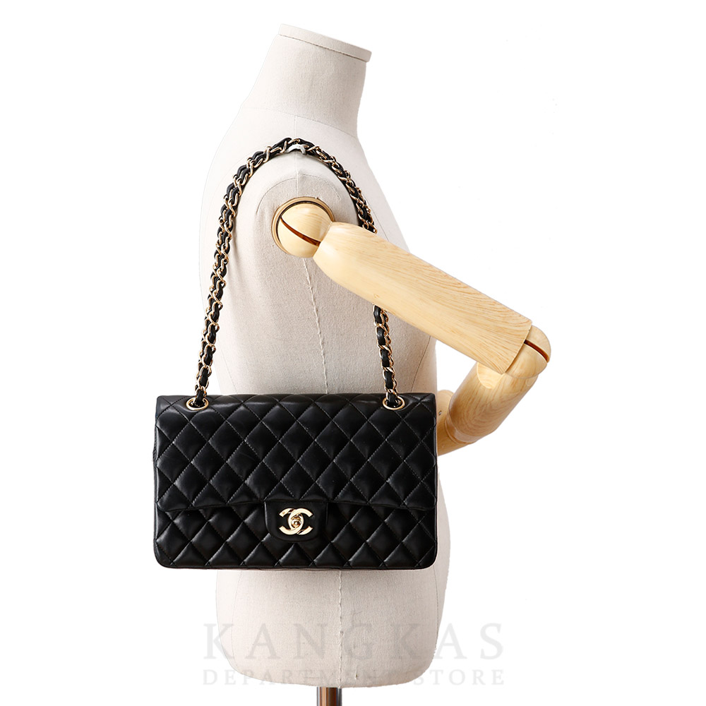 CHANEL(USED)샤넬 램스킨 클래식 미듐