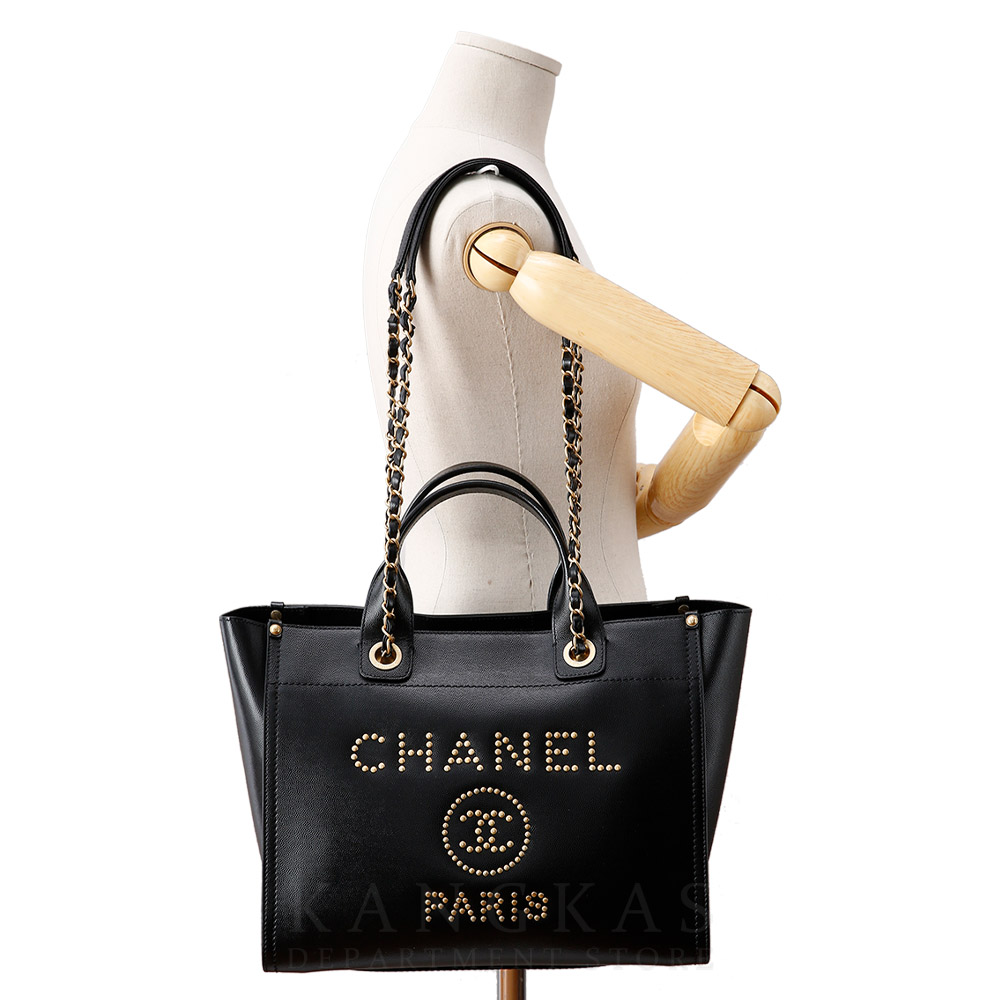 CHANEL(USED)샤넬 레더 도빌백