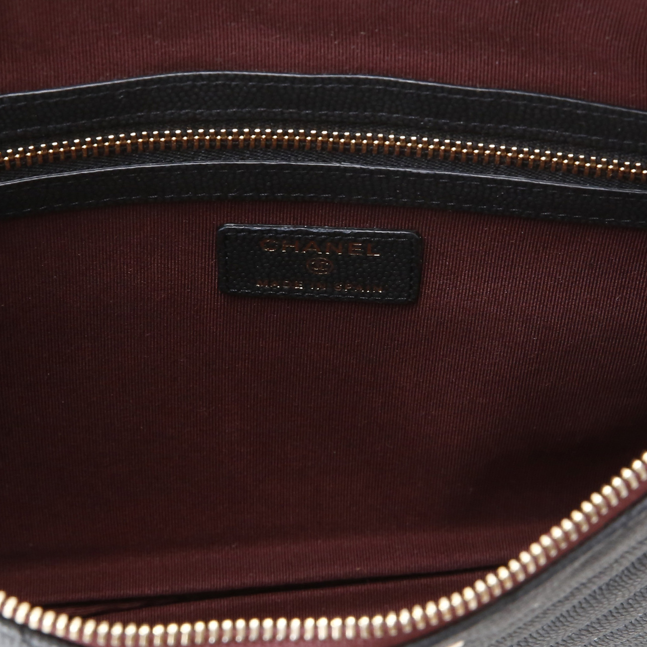 CHANEL(USED)샤넬 클래식 캐비어 쉐브론 클러치 뉴미듐