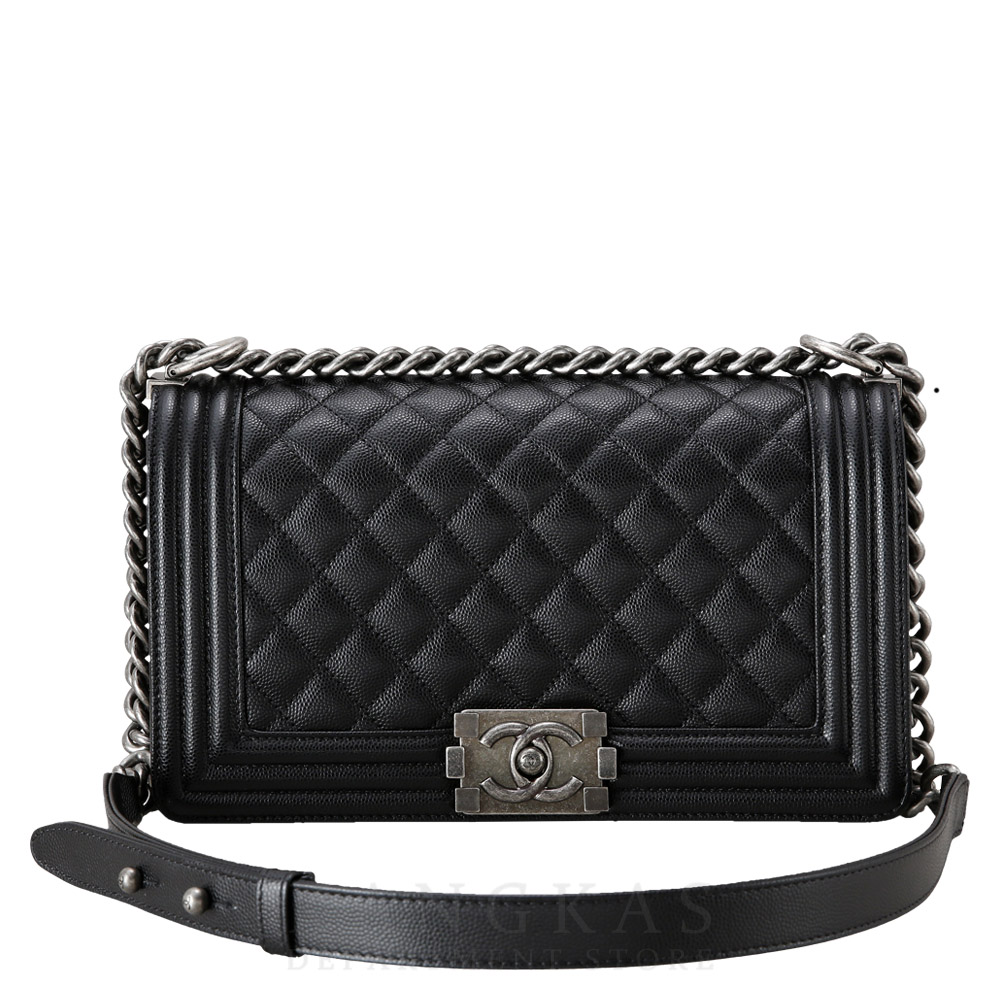 CHANEL(USED)샤넬 보이샤넬 캐비어 미듐