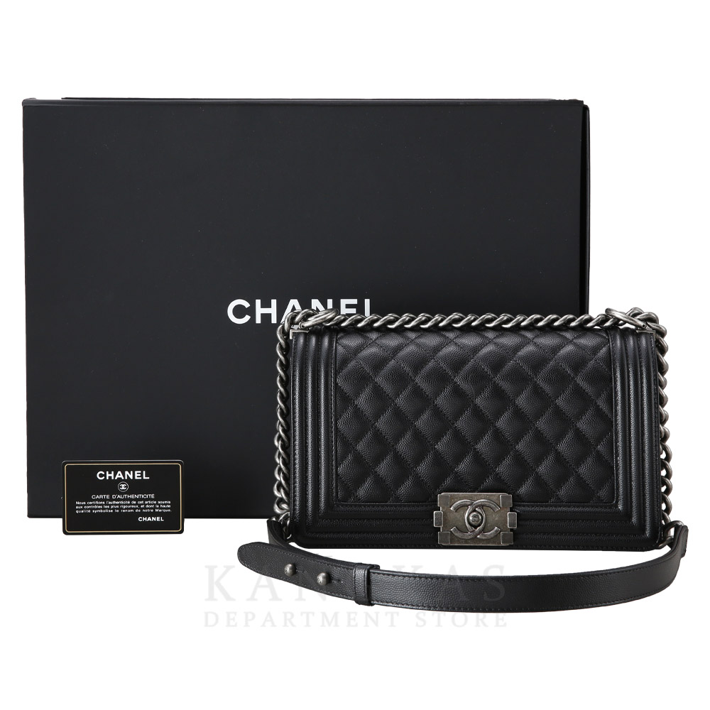 CHANEL(USED)샤넬 보이샤넬 캐비어 미듐