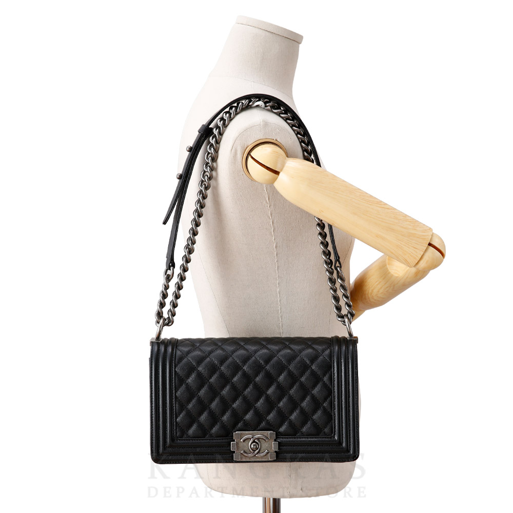 CHANEL(USED)샤넬 보이샤넬 캐비어 미듐