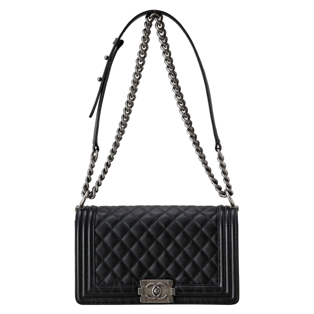CHANEL(USED)샤넬 보이샤넬 캐비어 미듐