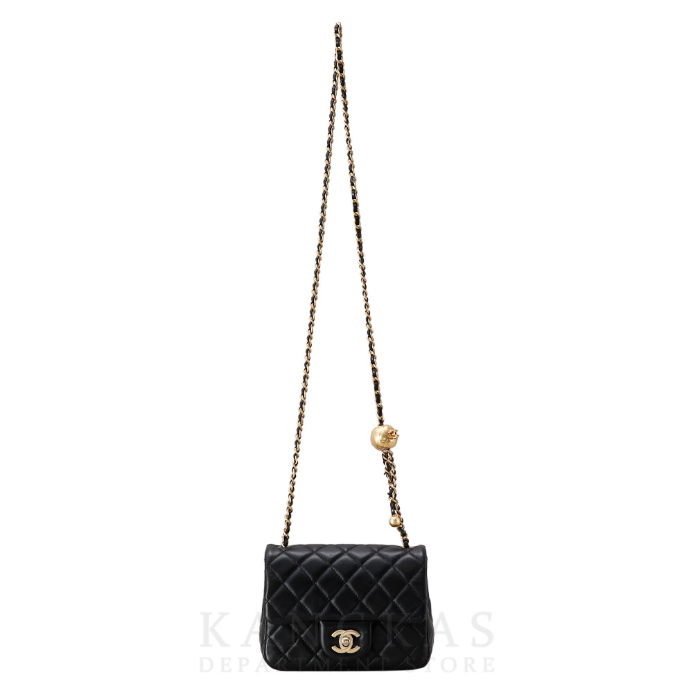 CHANEL(USED)샤넬 AS1786 램스킨 클래식 골든볼 쁘띠삭
