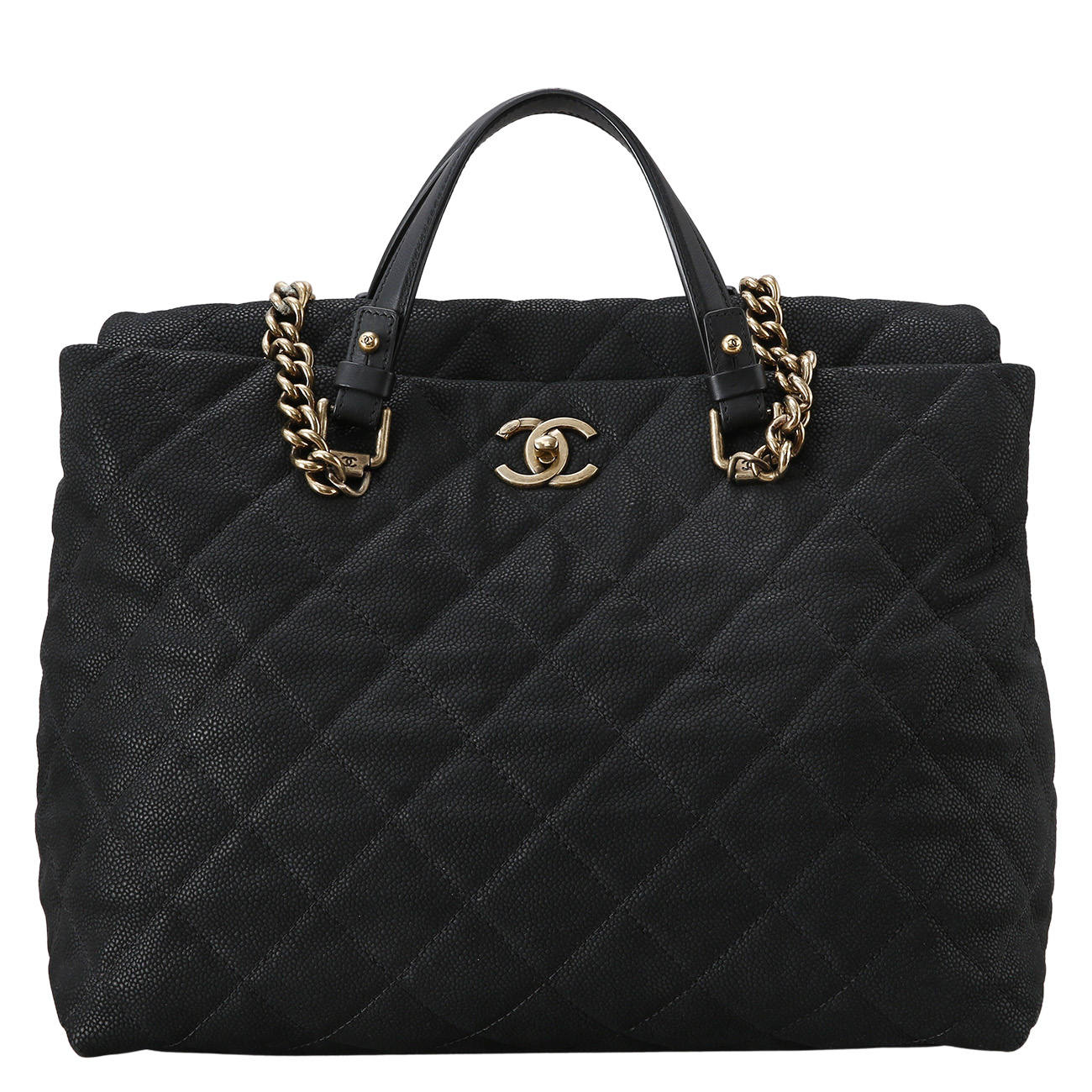 CHANEL(USED)샤넬 시즌 캐비어 토트겸 체인 숄더백 블랙