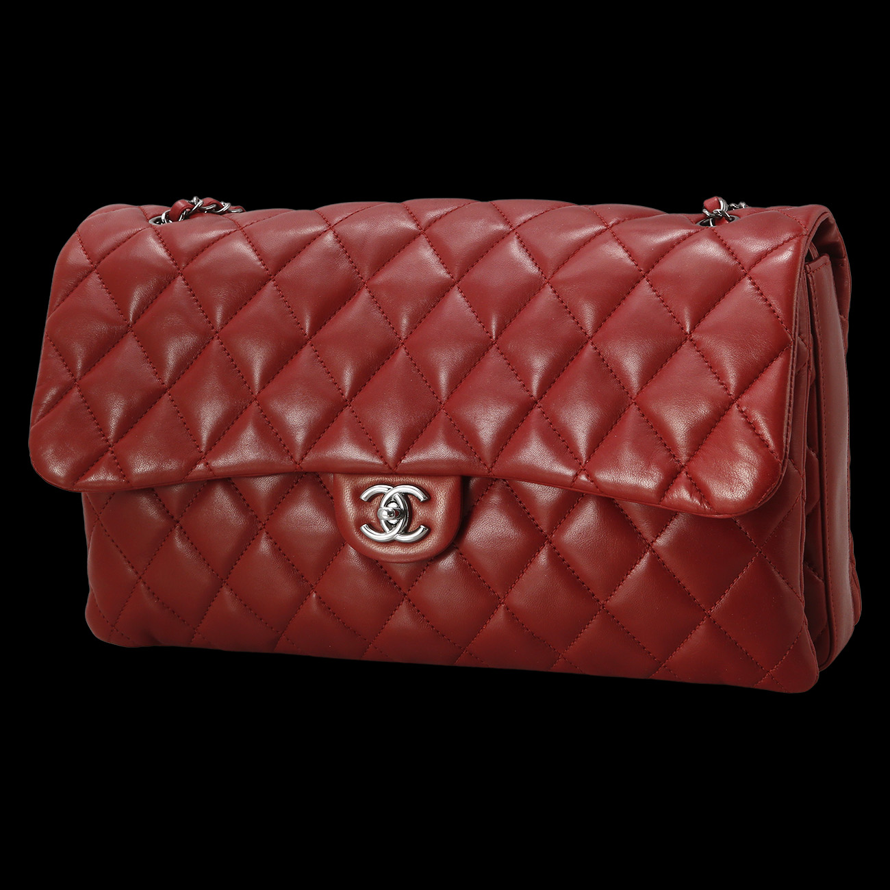 CHANEL(USED)샤넬 시즌 클래식 램스킨 체인 플랩백