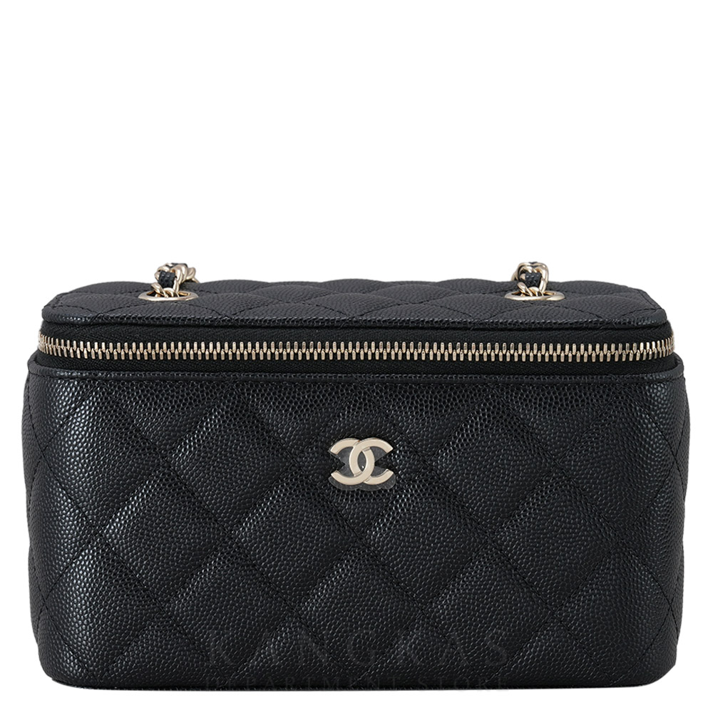 CHANEL(USED)샤넬 캐비어 직사각 베니티 체인백