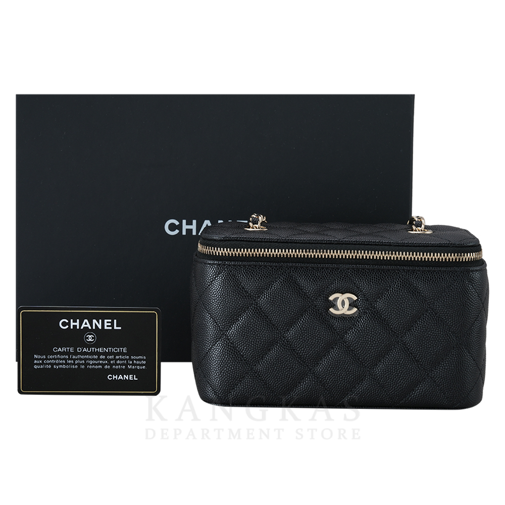 CHANEL(USED)샤넬 캐비어 직사각 베니티 체인백