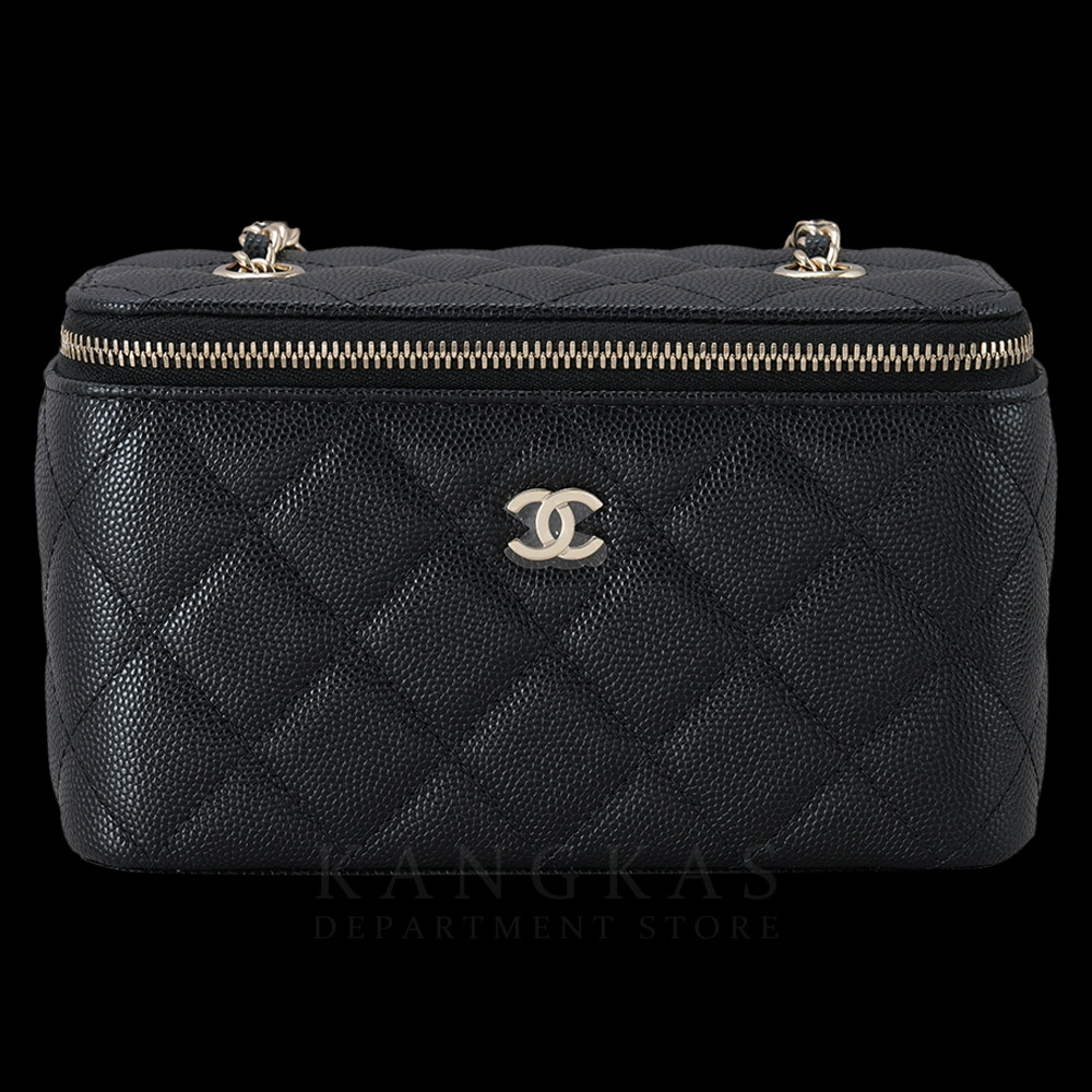 CHANEL(USED)샤넬 캐비어 직사각 베니티 체인백