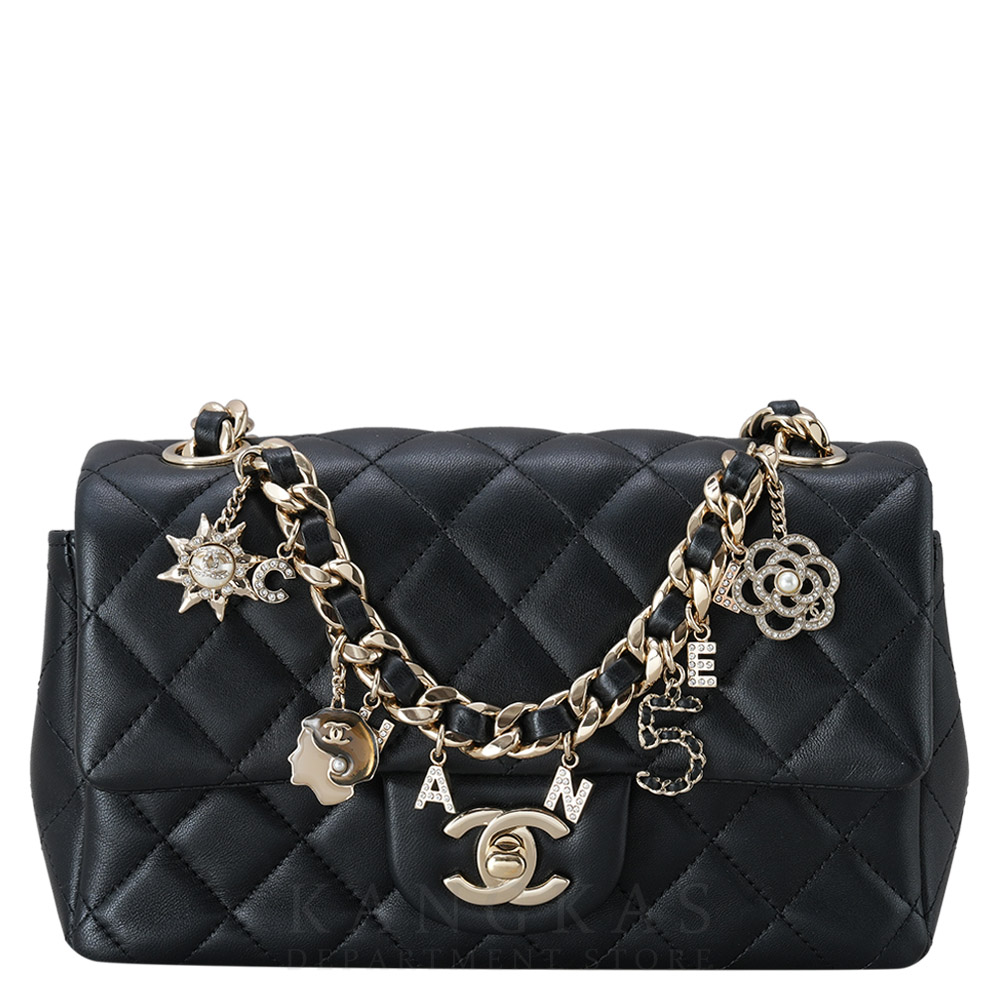 CHANEL(USED)샤넬 클래식 램스킨 참장식 플랩백