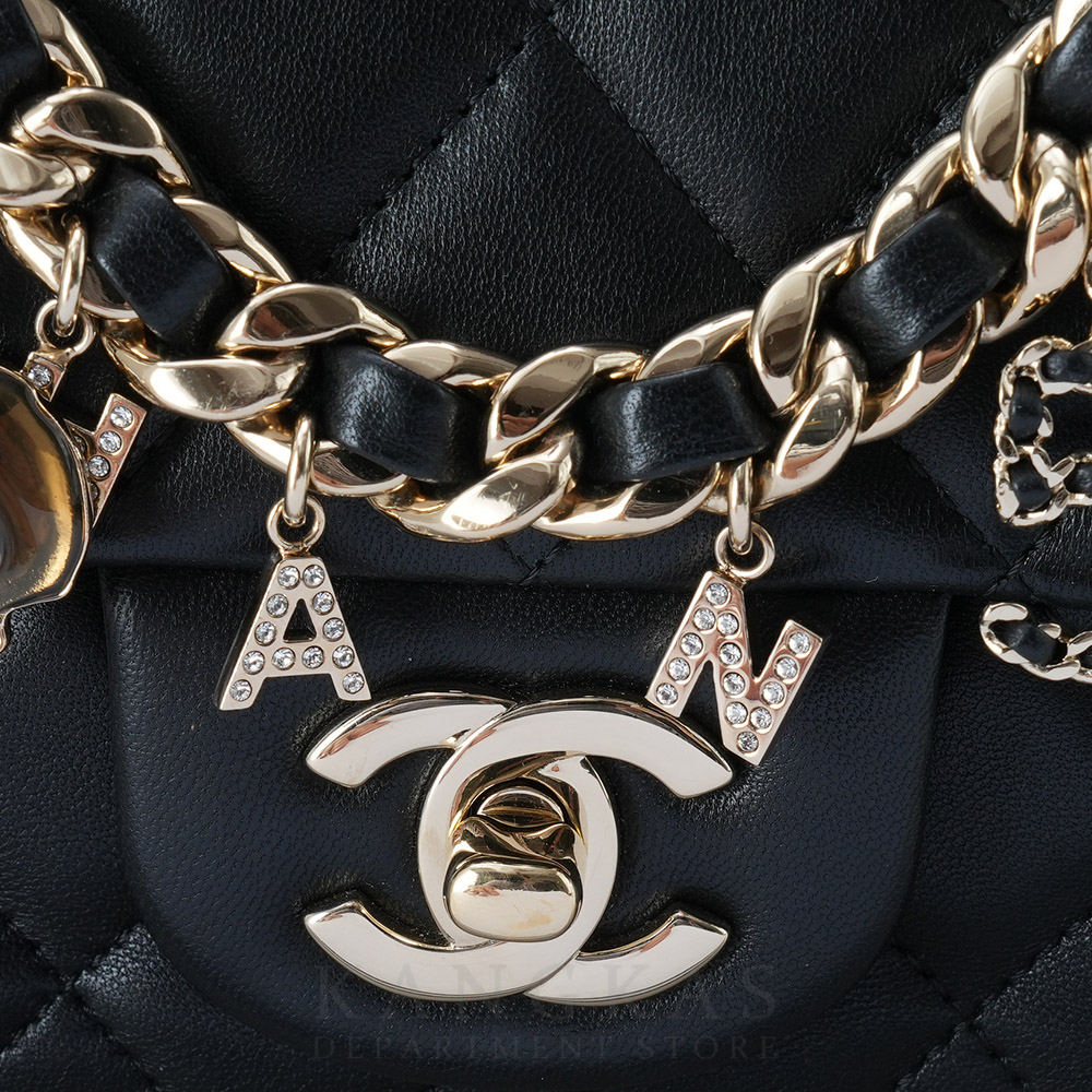 CHANEL(USED)샤넬 클래식 램스킨 참장식 플랩백