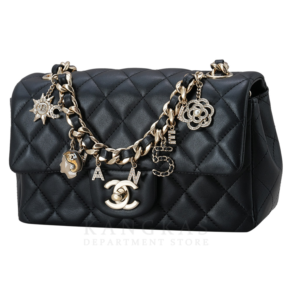 CHANEL(USED)샤넬 클래식 램스킨 참장식 플랩백