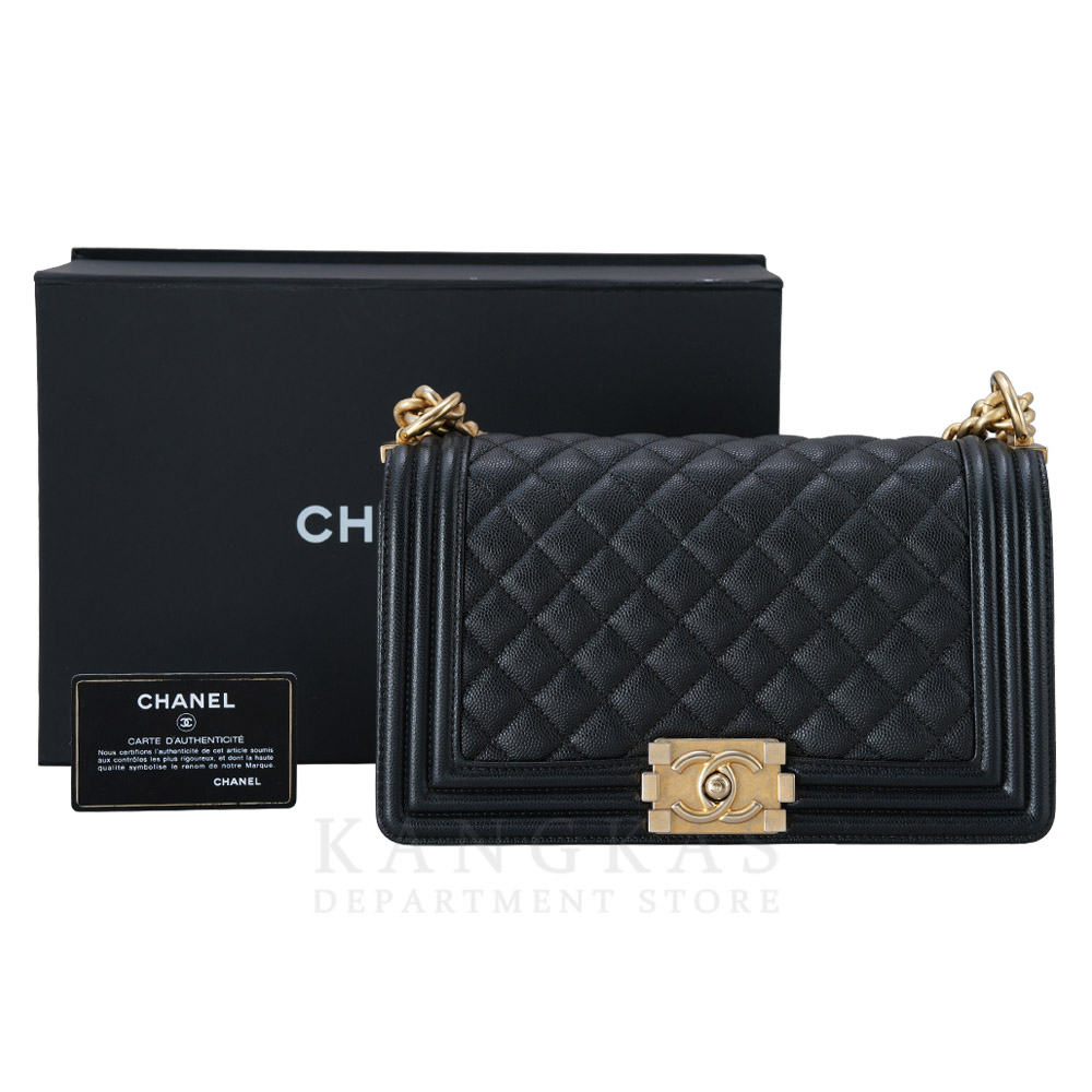 CHANEL(USED)샤넬 캐비어 보이샤넬 미듐 플랩백