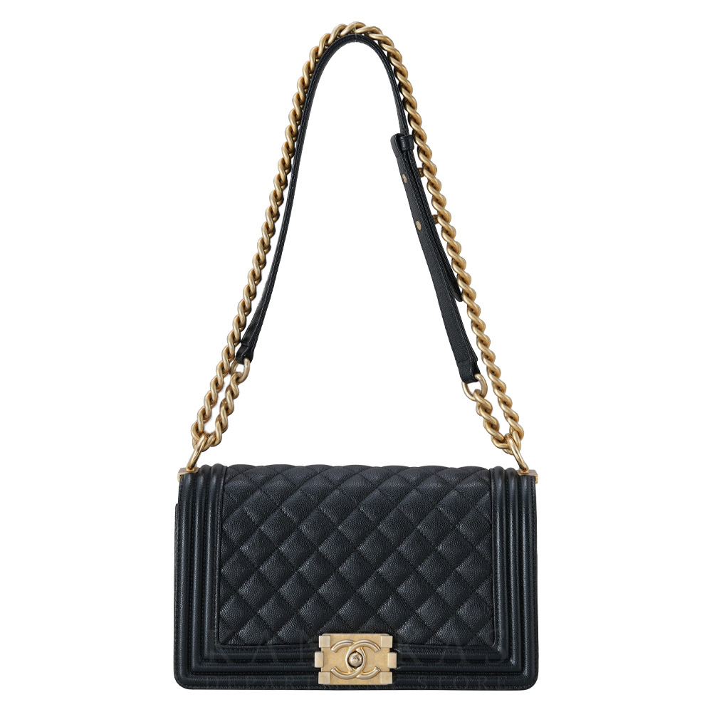 CHANEL(USED)샤넬 캐비어 보이샤넬 미듐 플랩백