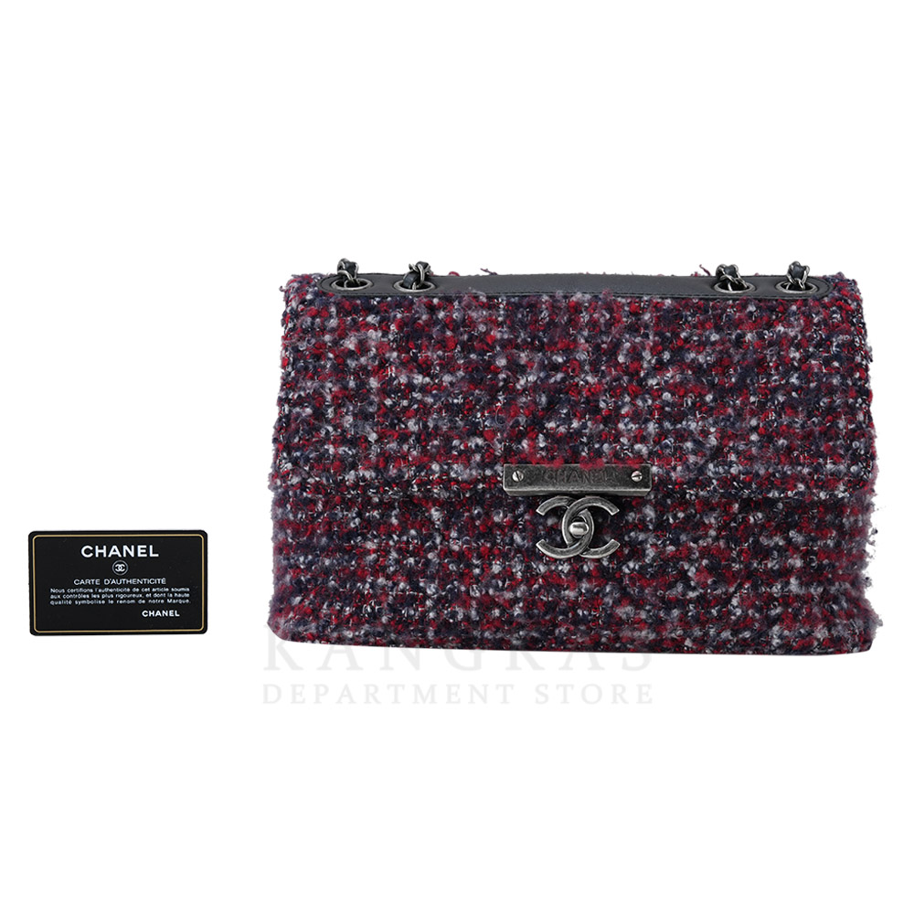 CHANEL(USED)샤넬 시즌 트위드 체인 숄더백