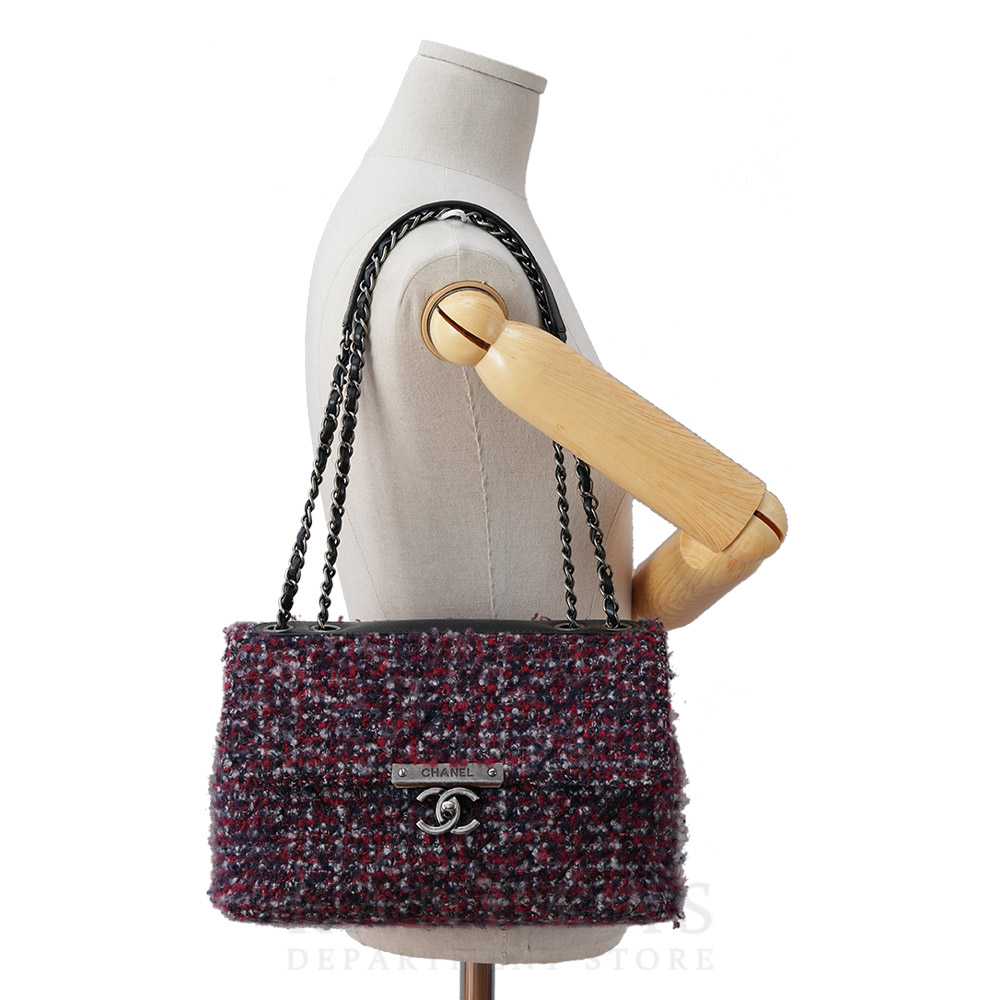 CHANEL(USED)샤넬 시즌 트위드 체인 숄더백