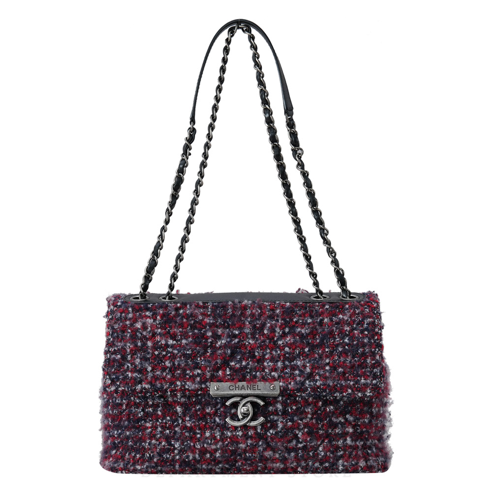 CHANEL(USED)샤넬 시즌 트위드 체인 숄더백