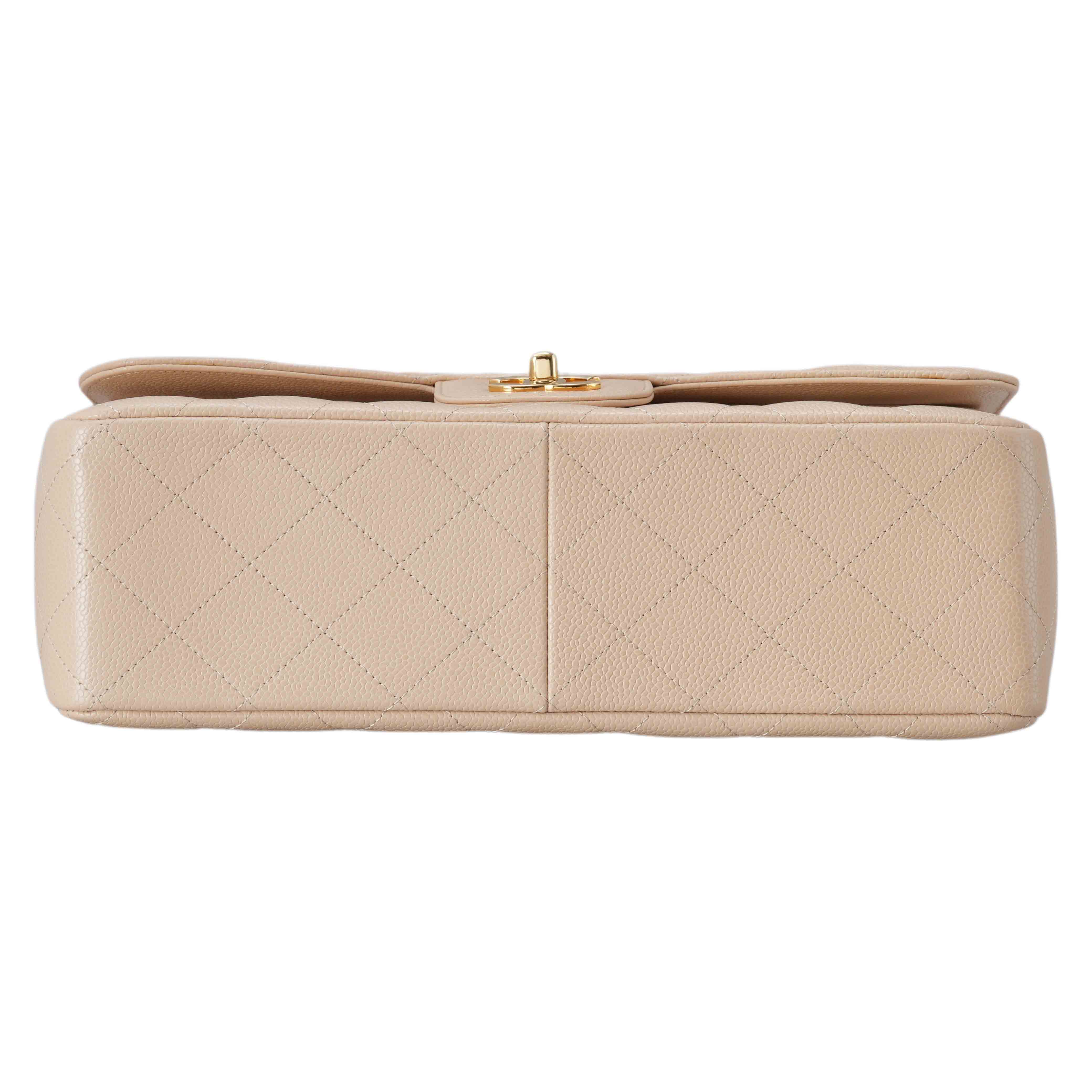 CHANEL(USED)샤넬 캐비어 클래식 라지 플랩백 파우더