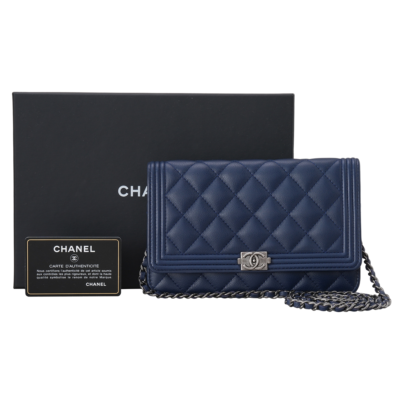 CHANEL(USED)샤넬 A80287 램스킨 보이샤넬 WOC