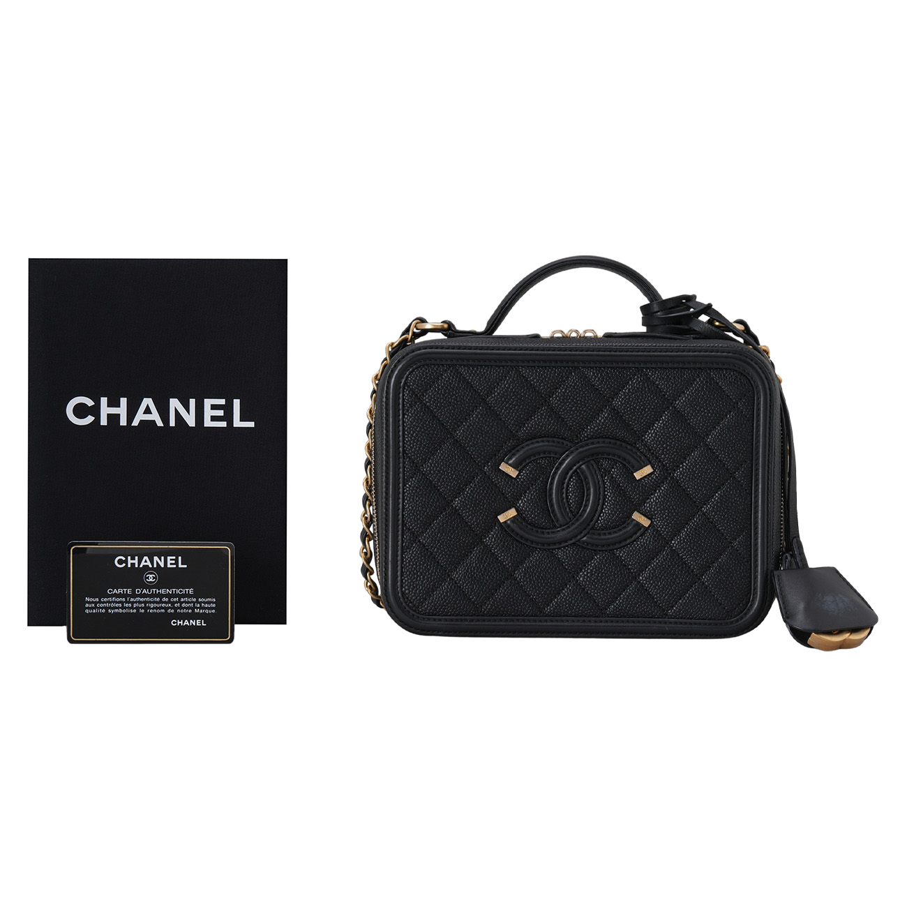 CHANEL(USED)샤넬 캐비어 뷰티코스메틱 케이스