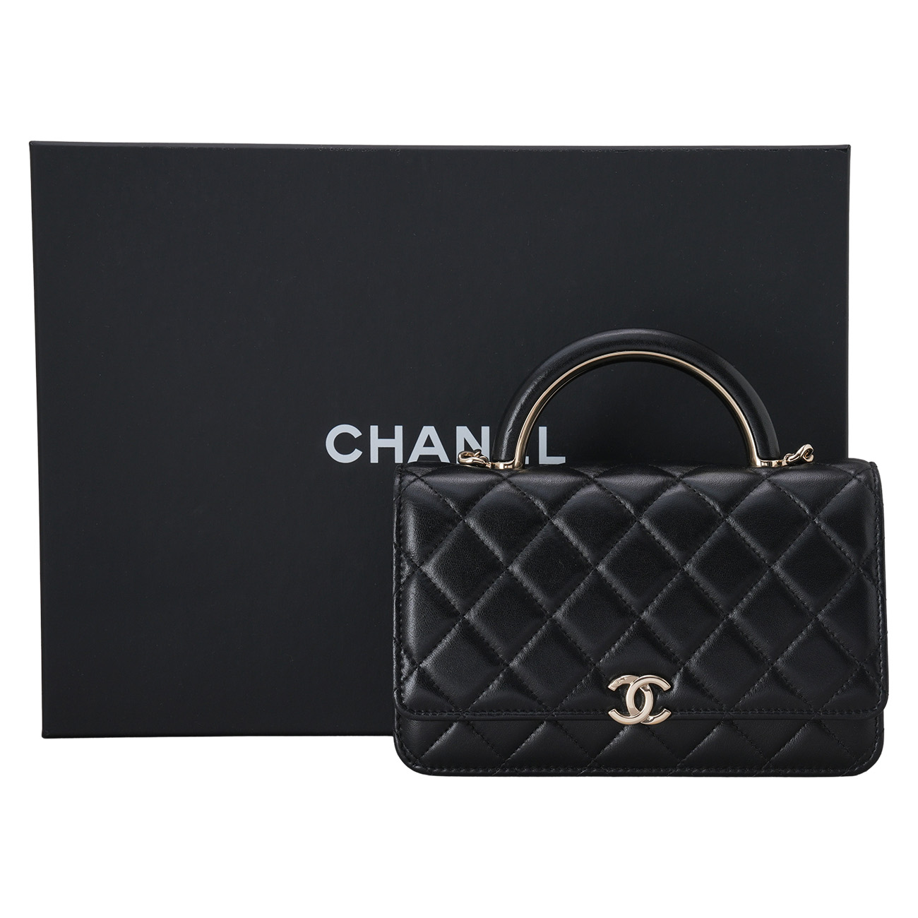 CHANEL(USED)샤넬 AP2844 시즌 램스킨 탑핸들 WOC