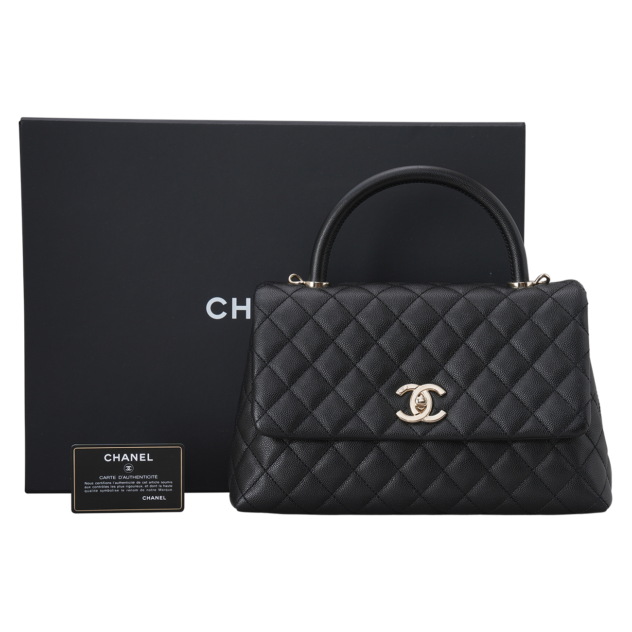 CHANEL(USED)샤넬 캐비어 코코핸들 미듐