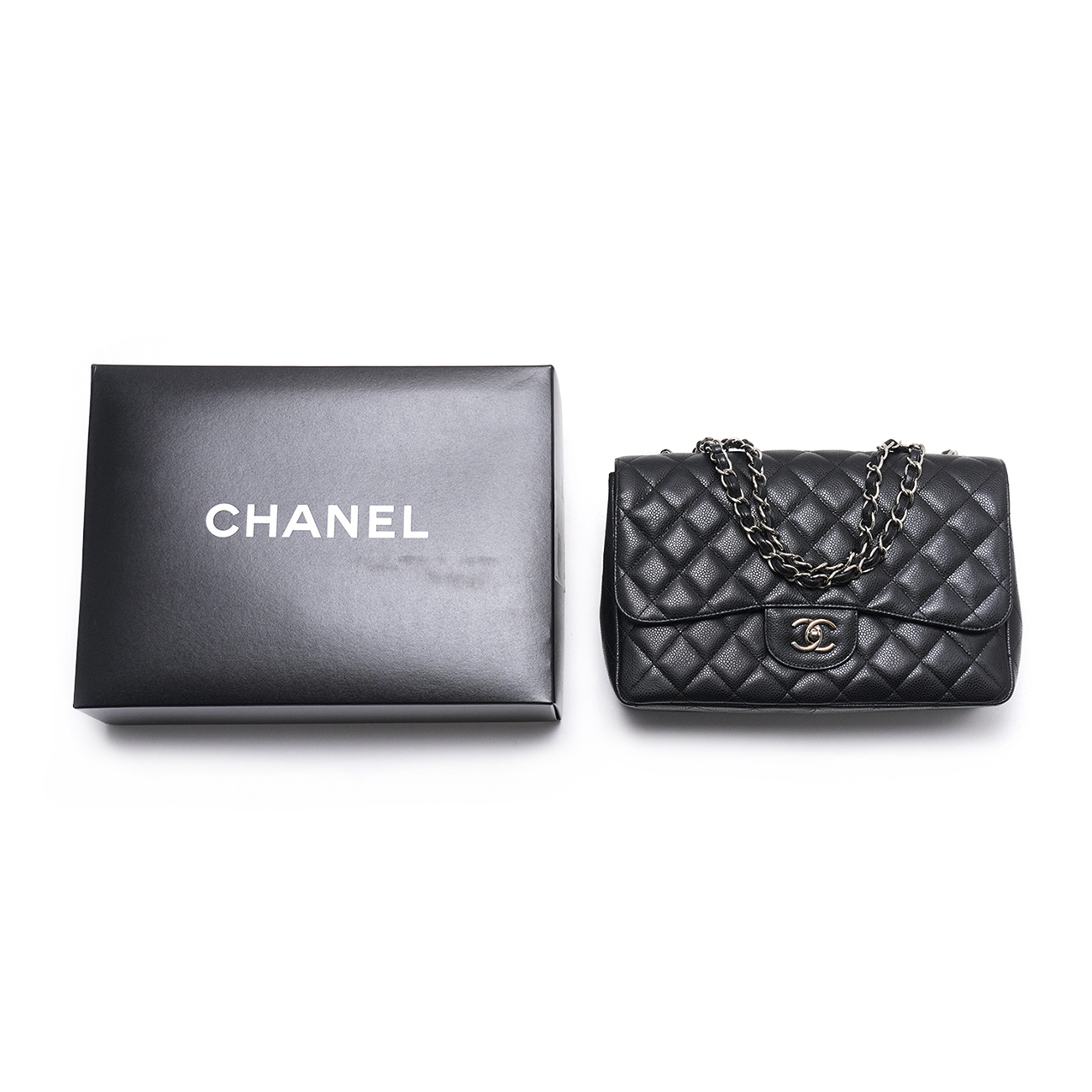 CHANEL(USED)샤넬 캐비어 클래식 점보 원플랩백