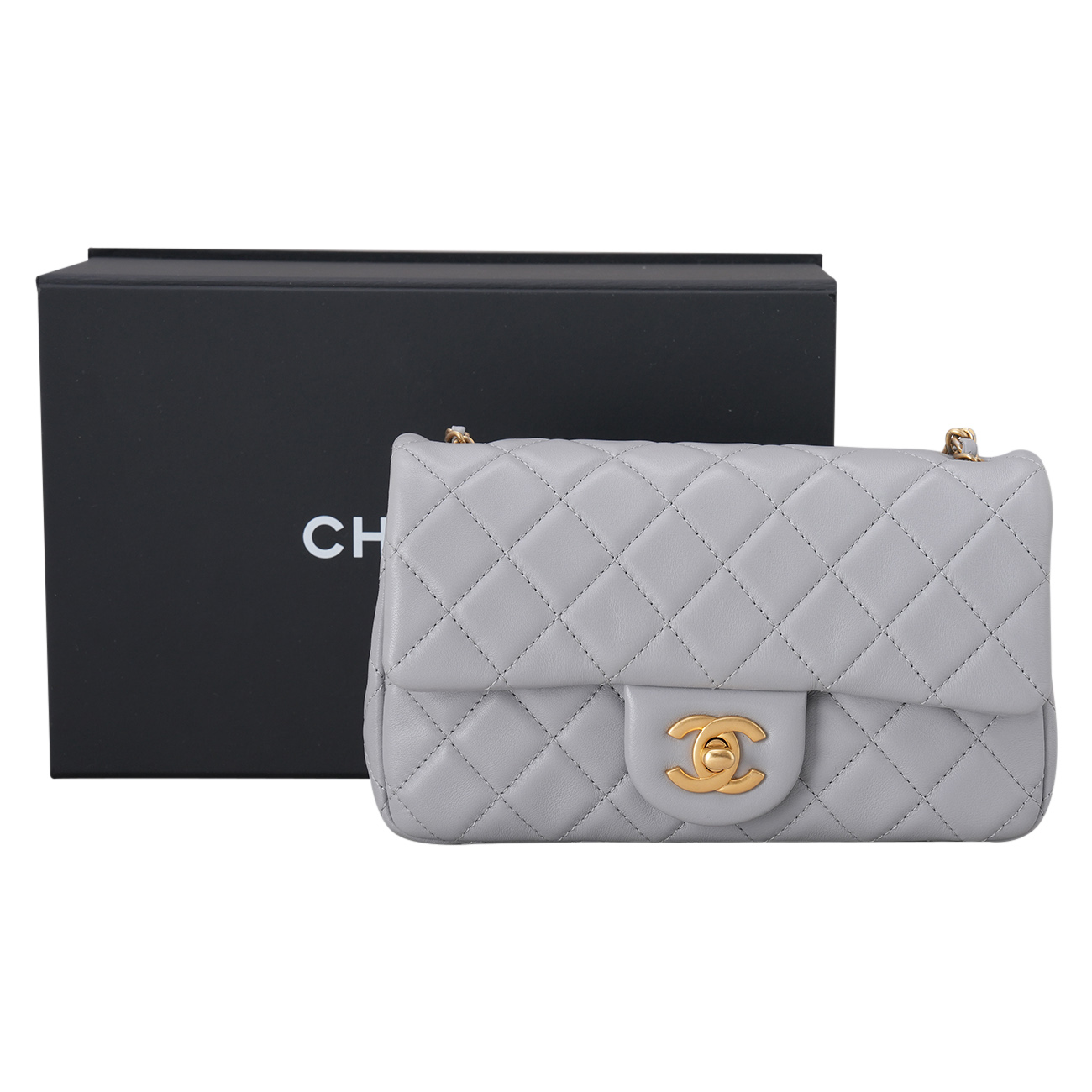 CHANEL(USED)샤넬 램스킨 클래식 뉴미니 골든볼