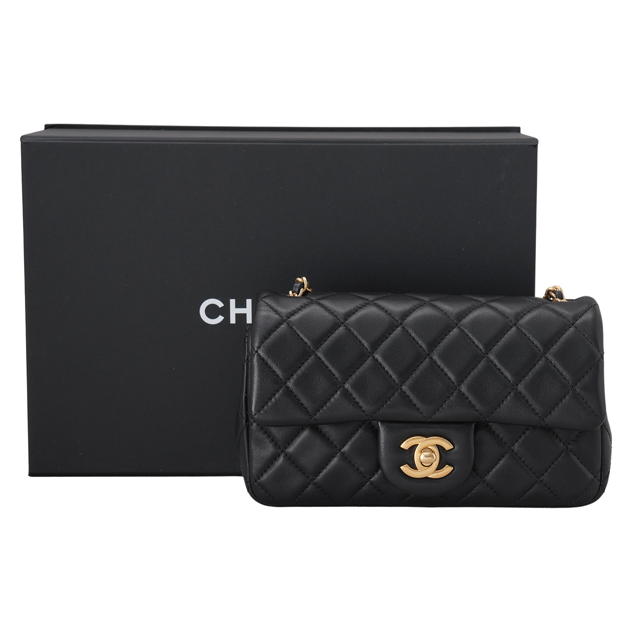 CHANEL(USED)샤넬 램스킨 클래식 뉴미니 골든볼