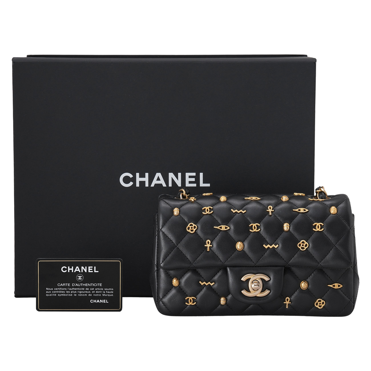 CHANEL(USED)샤넬 시즌 램스킨 클래식 뉴미니 크로스백