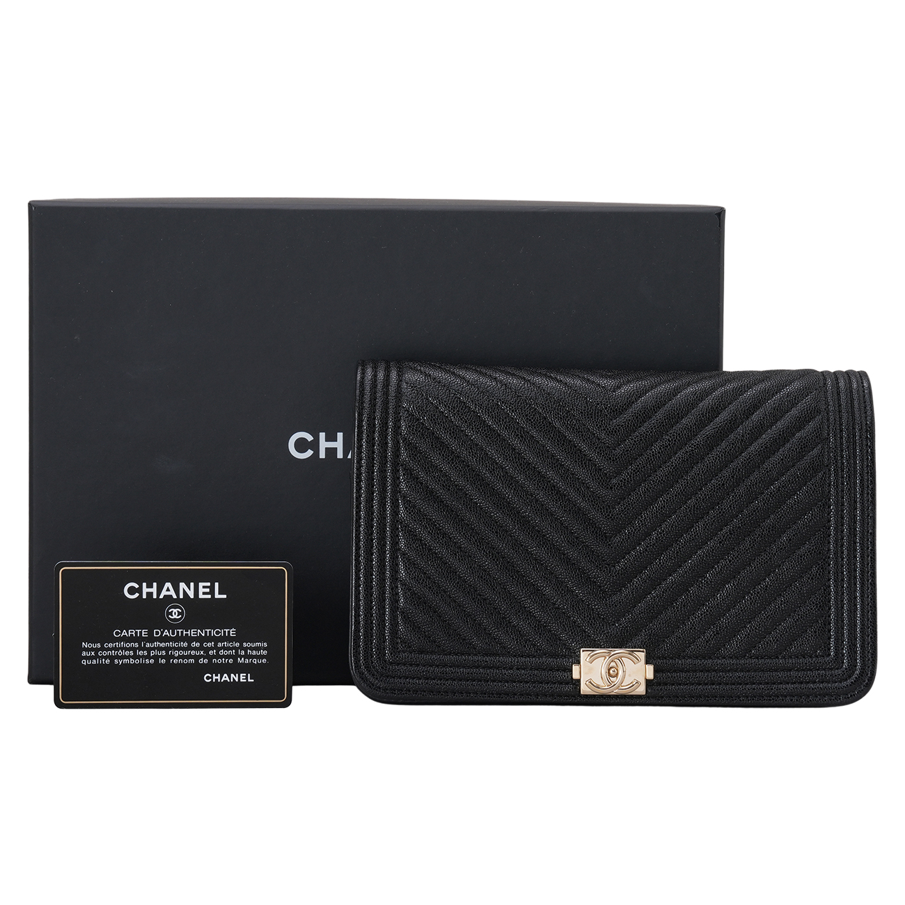 CHANEL(USED)샤넬 캐비어 보이샤넬 쉐브론 WOC