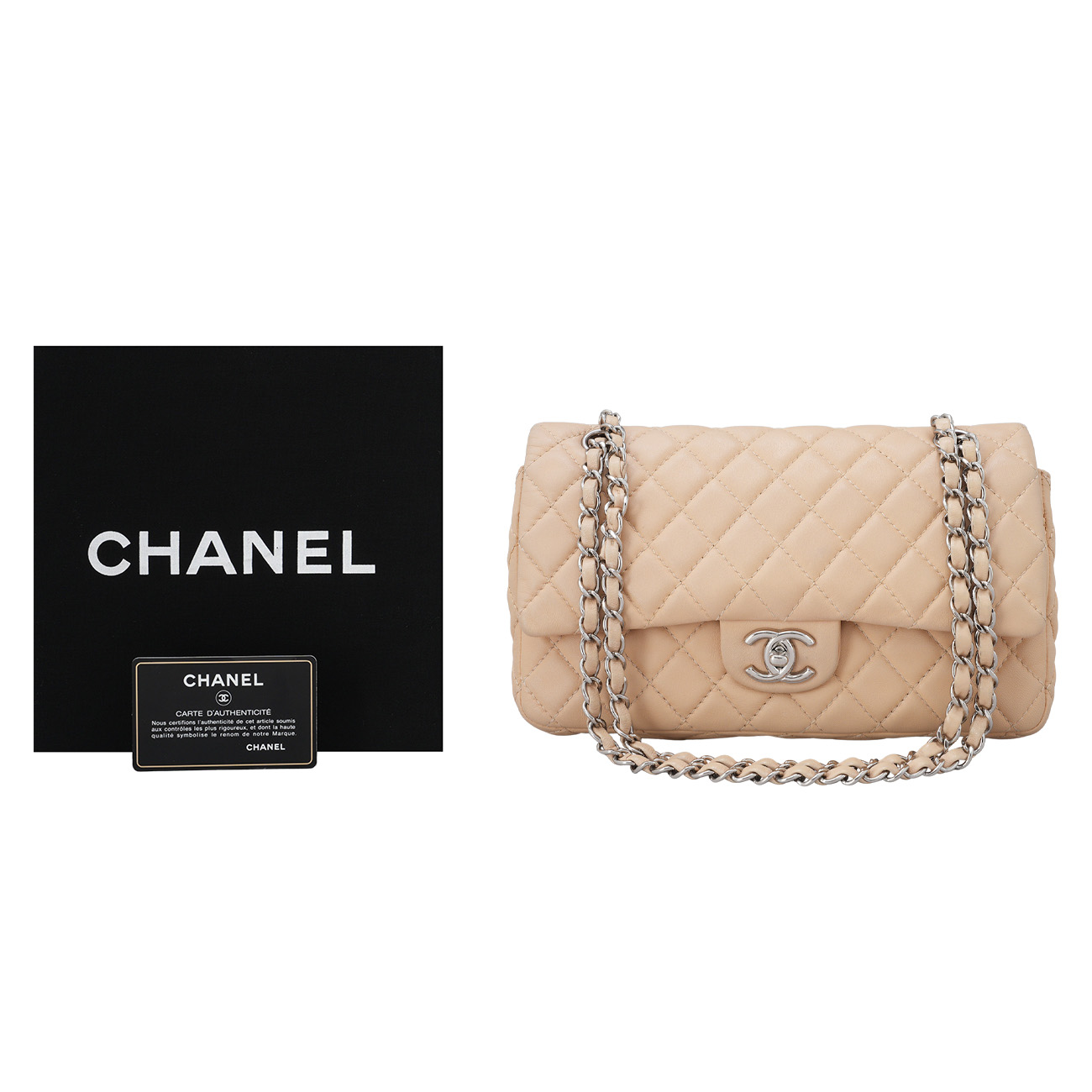 CHANEL(USED)샤넬 램스킨 클래식 미듐 플랩백