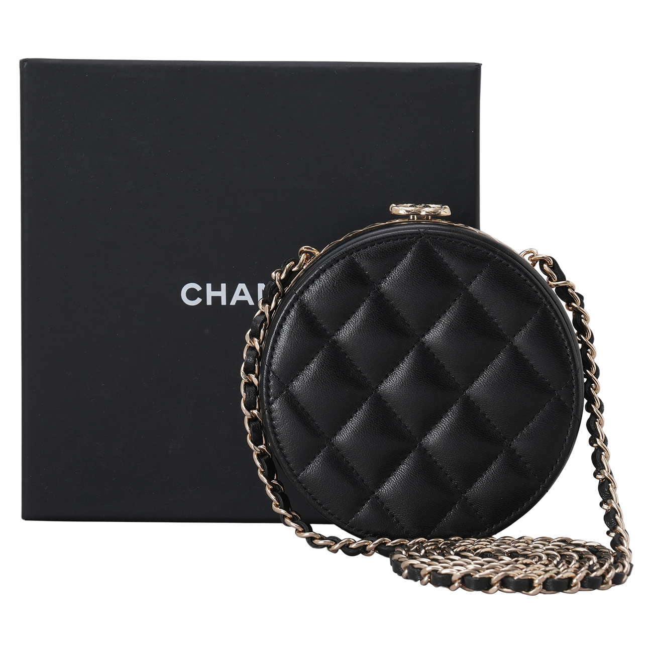 CHANEL(USED)샤넬 코스메틱 탬버린 체인 크로스백