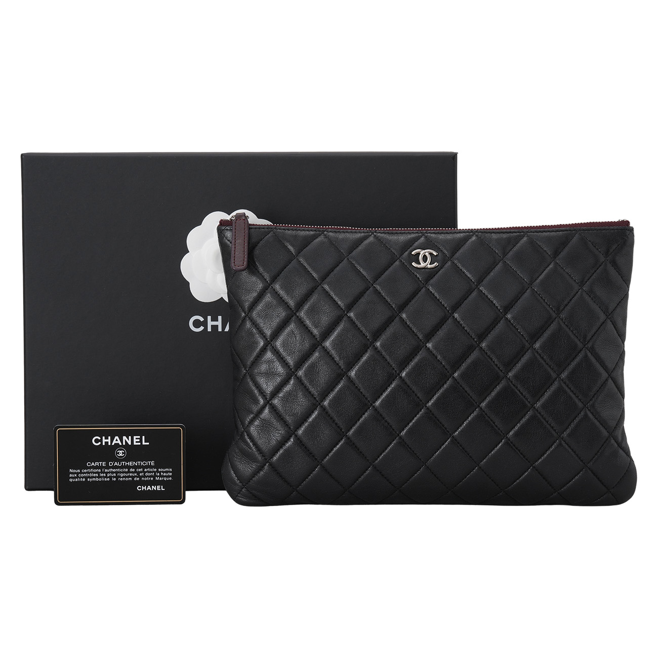 CHANEL(USED)샤넬 램스킨 클래식 클러치 뉴미듐