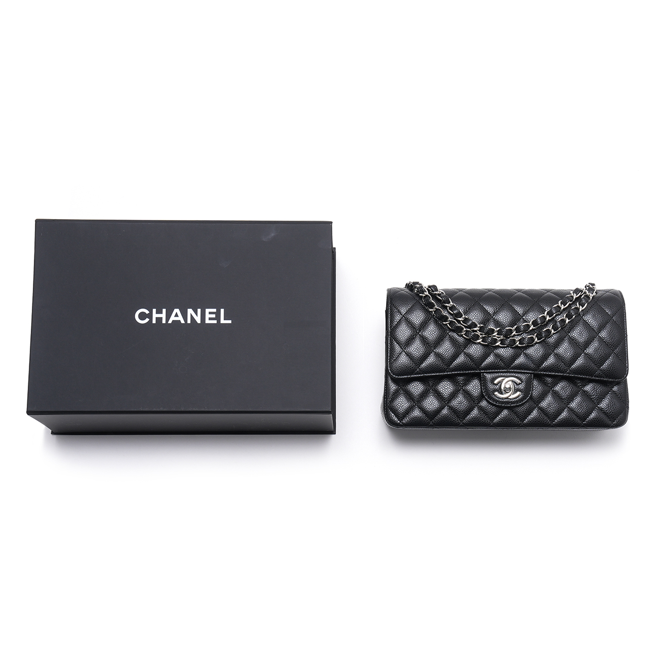 CHANEL(USED)샤넬 캐비어 클래식 미듐 블랙