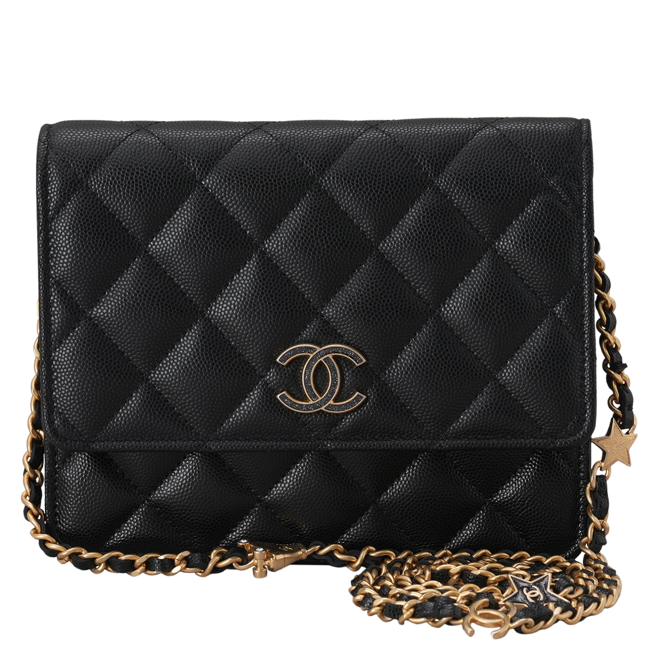CHANEL(USED)샤넬 시즌 캐비어 스퀘어 WOC