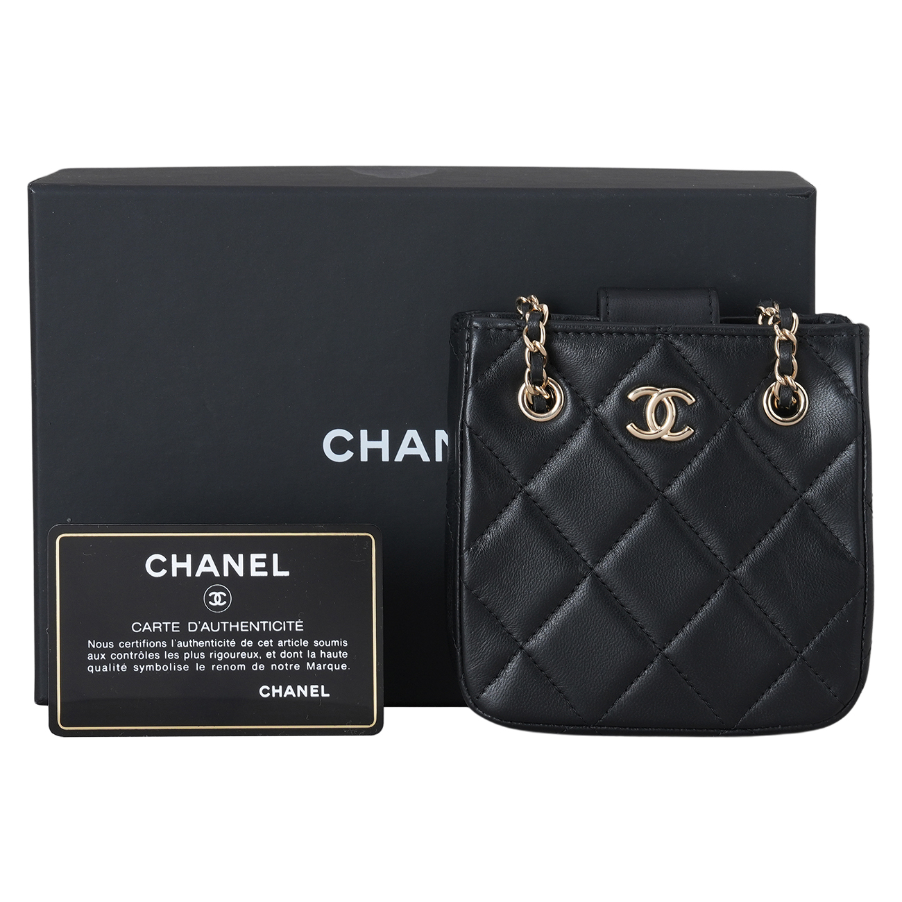 CHANEL(USED)샤넬 램스킨 더블 체인 미니백