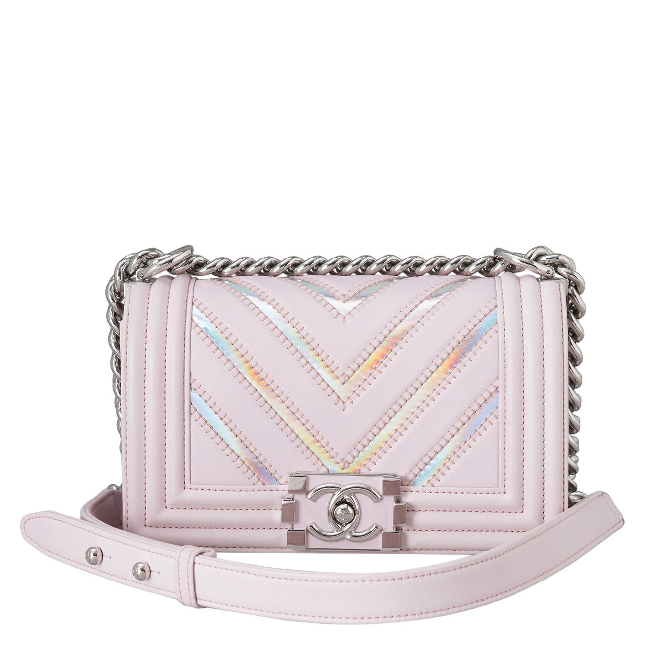 CHANEL(USED)샤넬 시즌 보이샤넬 쉐브론 스몰