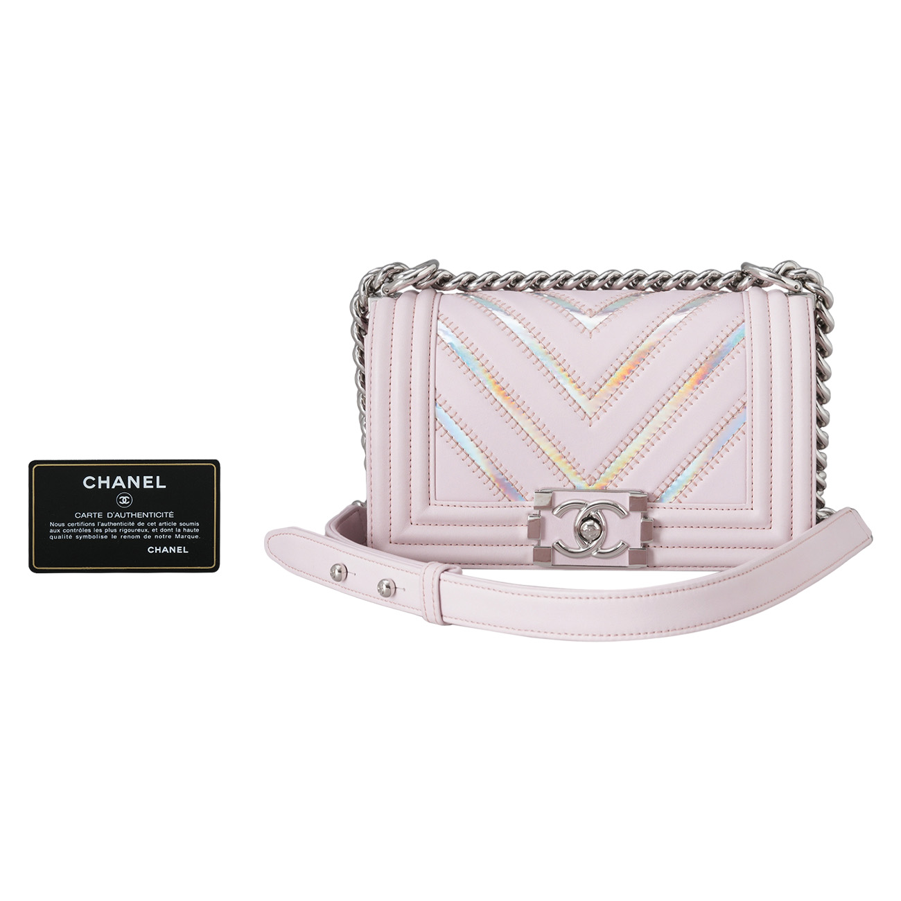 CHANEL(USED)샤넬 시즌 보이샤넬 쉐브론 스몰