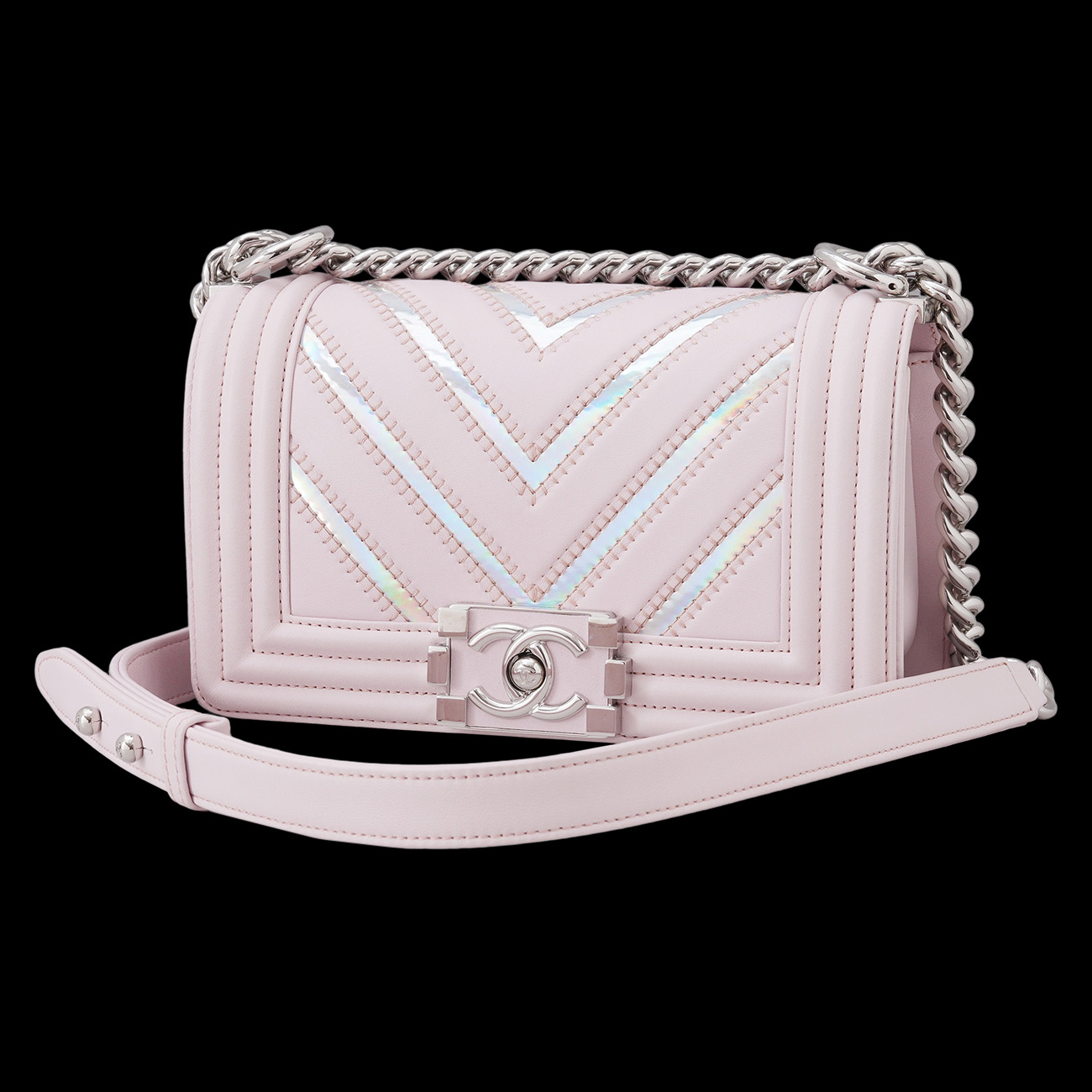 CHANEL(USED)샤넬 시즌 보이샤넬 쉐브론 스몰