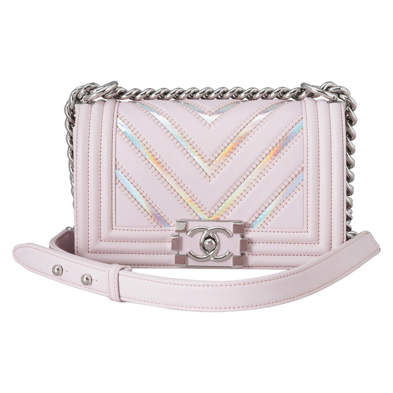 CHANEL(USED)샤넬 시즌 보이샤넬 쉐브론 스몰