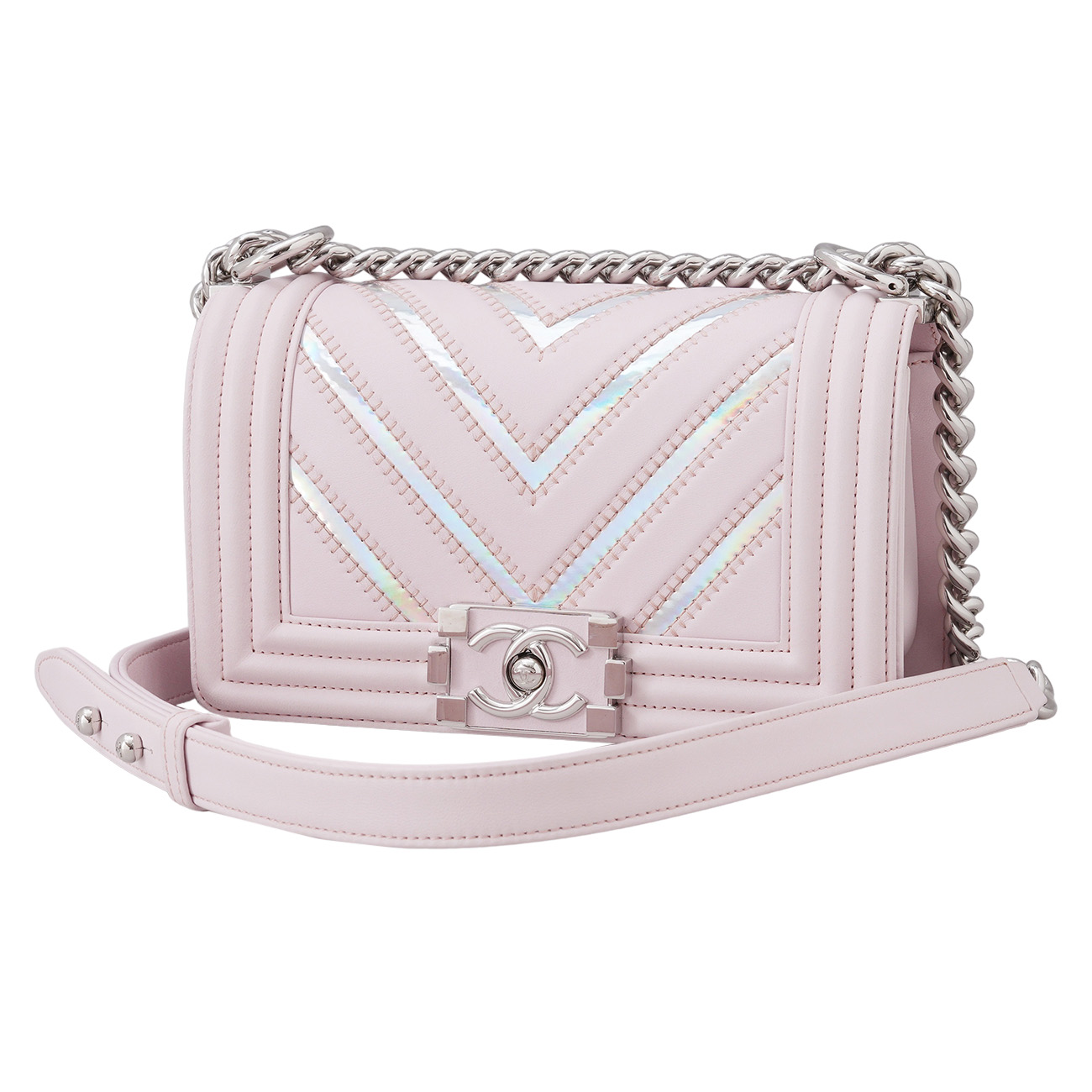 CHANEL(USED)샤넬 시즌 보이샤넬 쉐브론 스몰