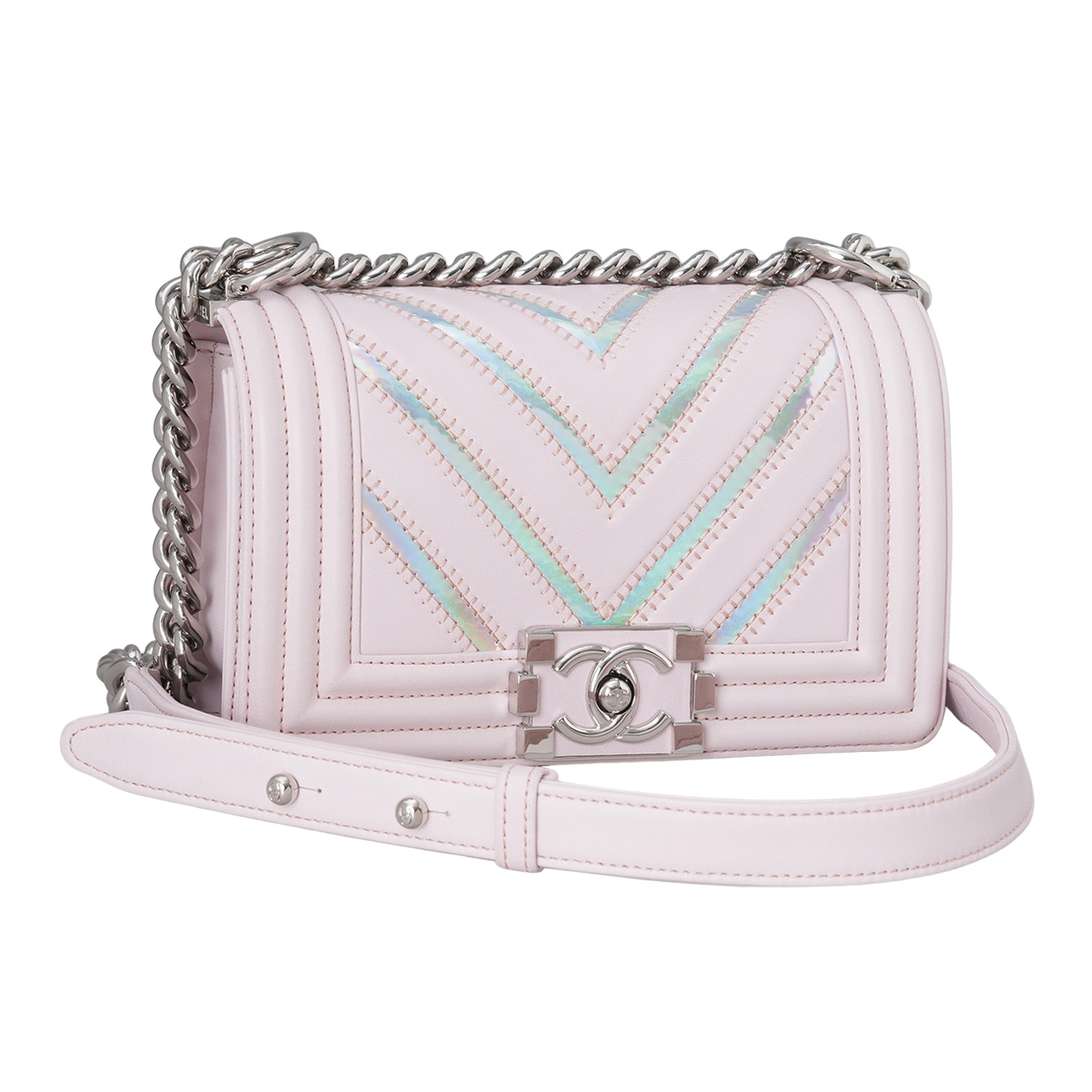 CHANEL(USED)샤넬 시즌 보이샤넬 쉐브론 스몰