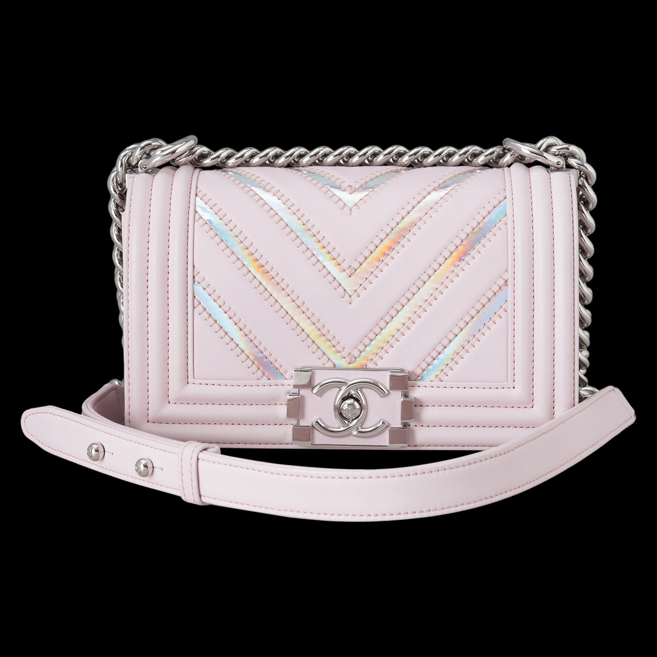 CHANEL(USED)샤넬 시즌 보이샤넬 쉐브론 스몰