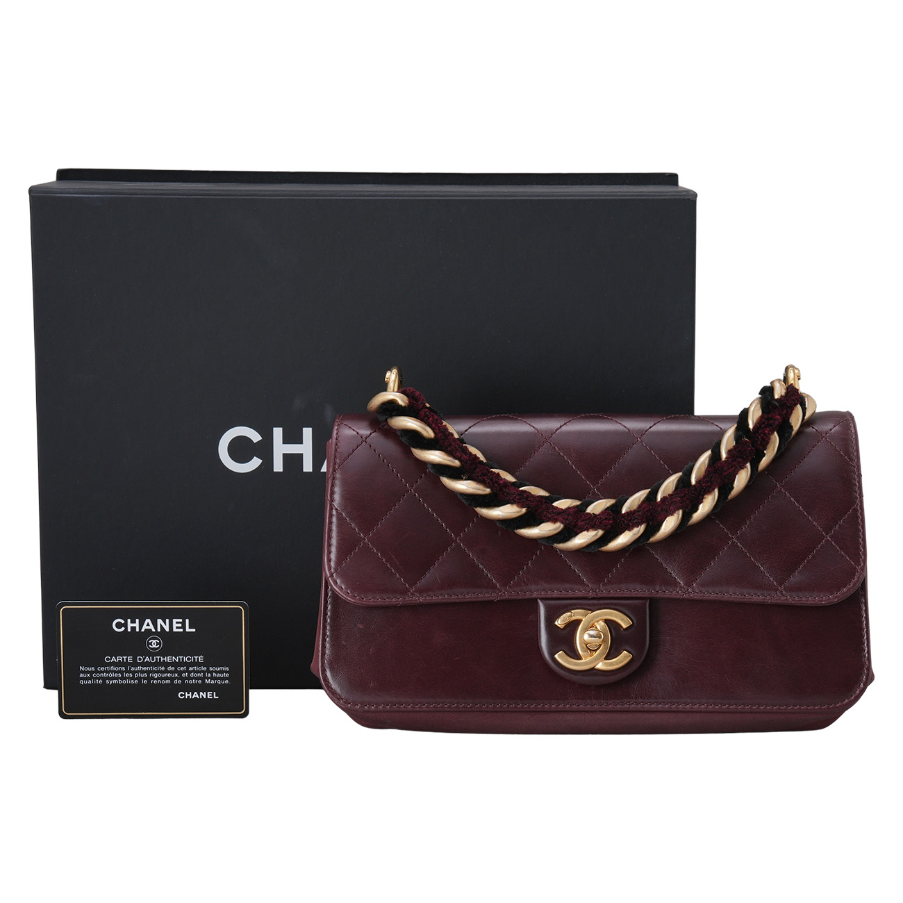 CHANEL(USED)샤넬 시즌 아코디언 체인 플랩백